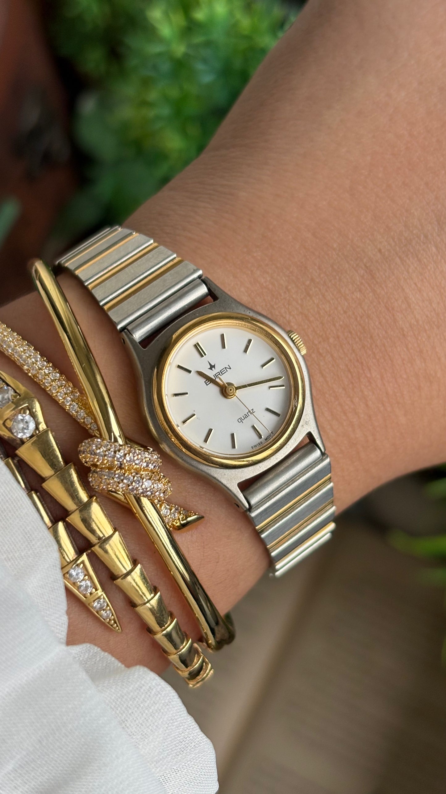 Vintage Buren Swiss Watch in Two-Tone
