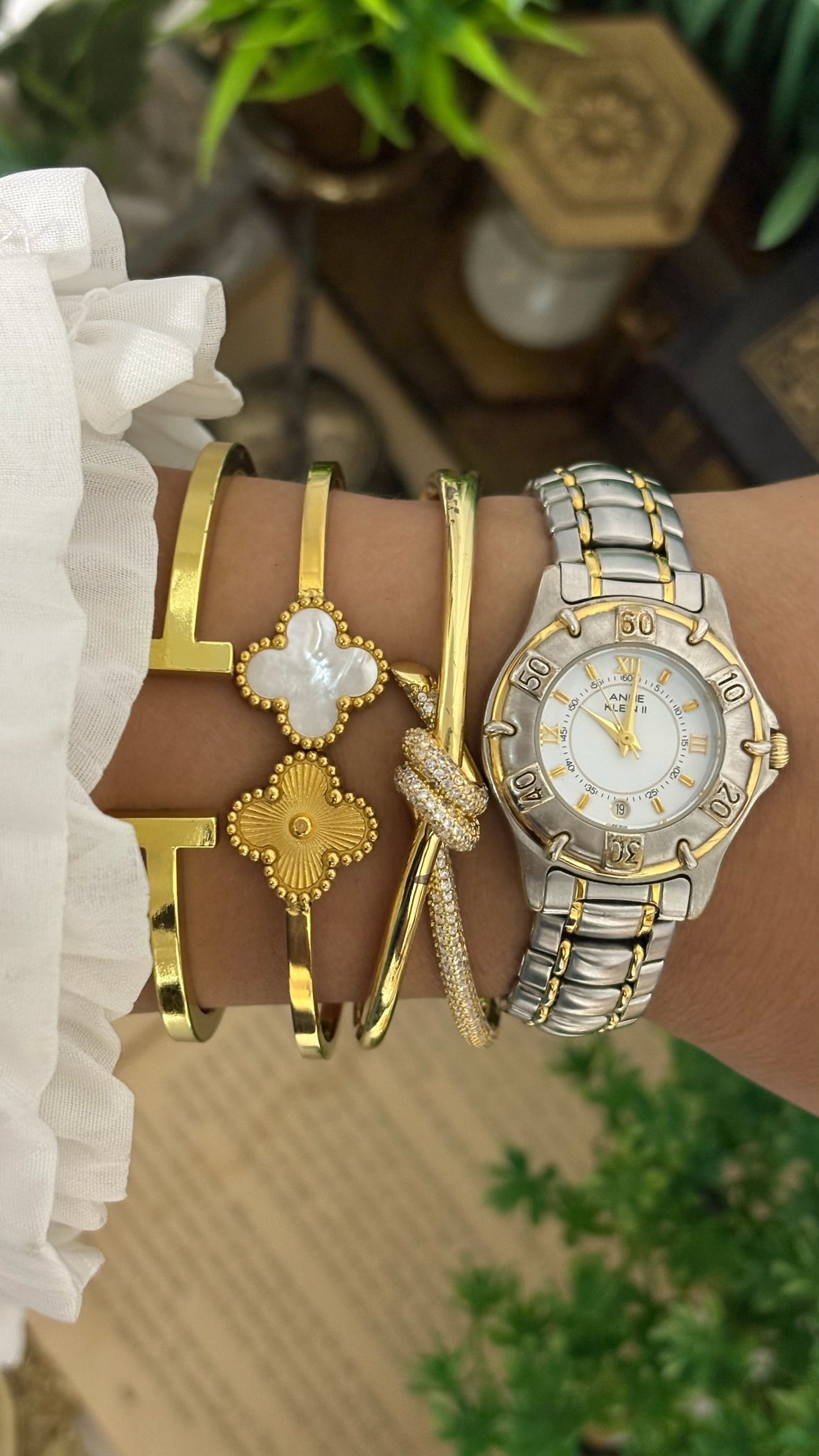 Vintage Anne Klein II Sports Watch in Two-Tone Quartz