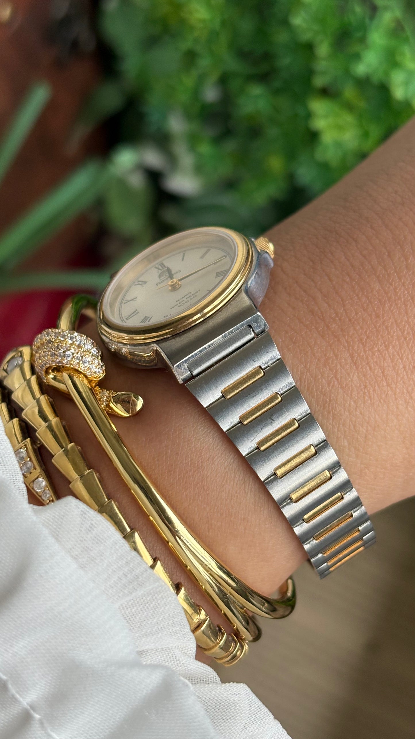 Vintage Nautilus Watch in Two-Tone Roman Dial