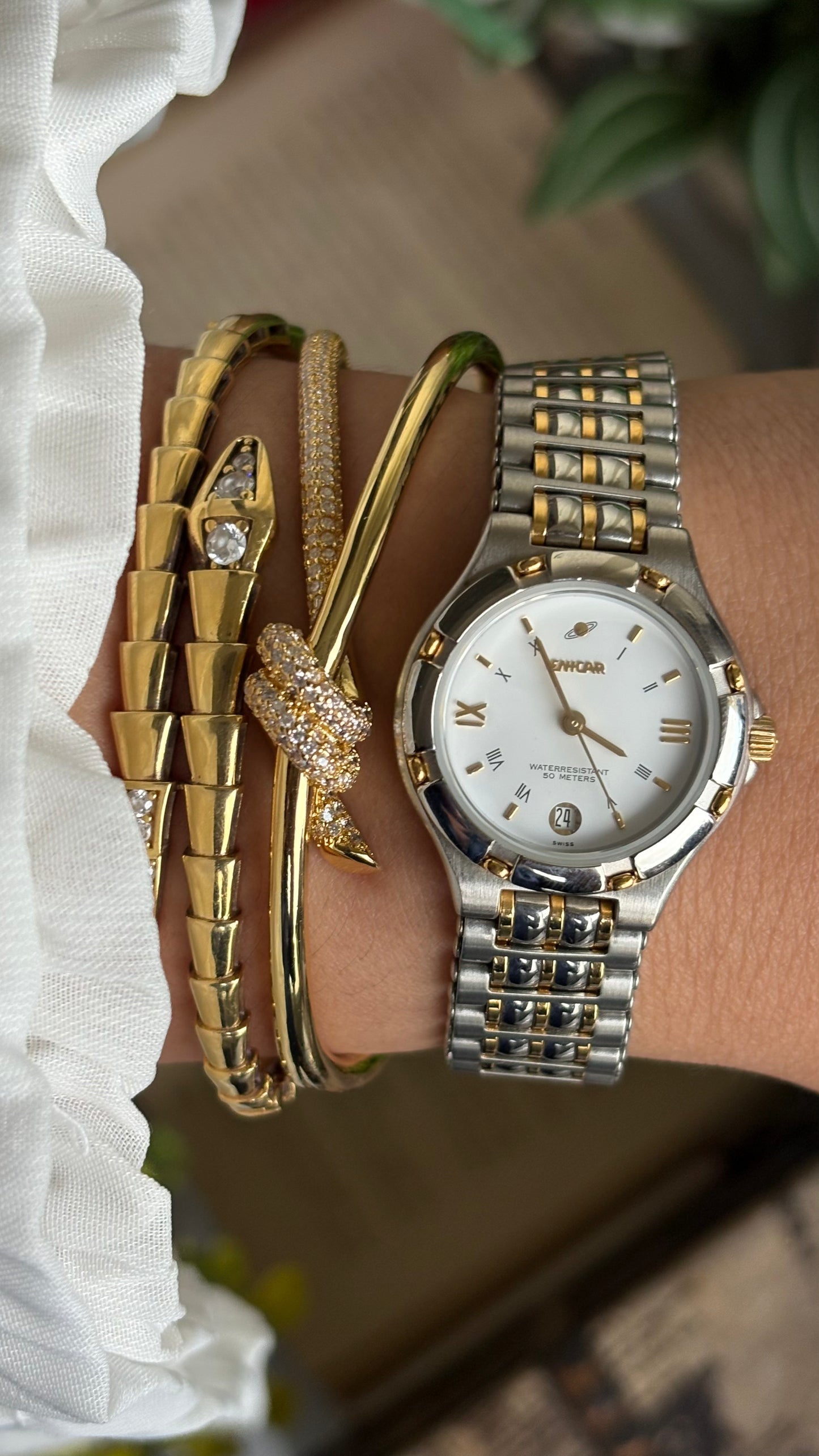 Vintage Enicar Swiss Watch in Two-Tone