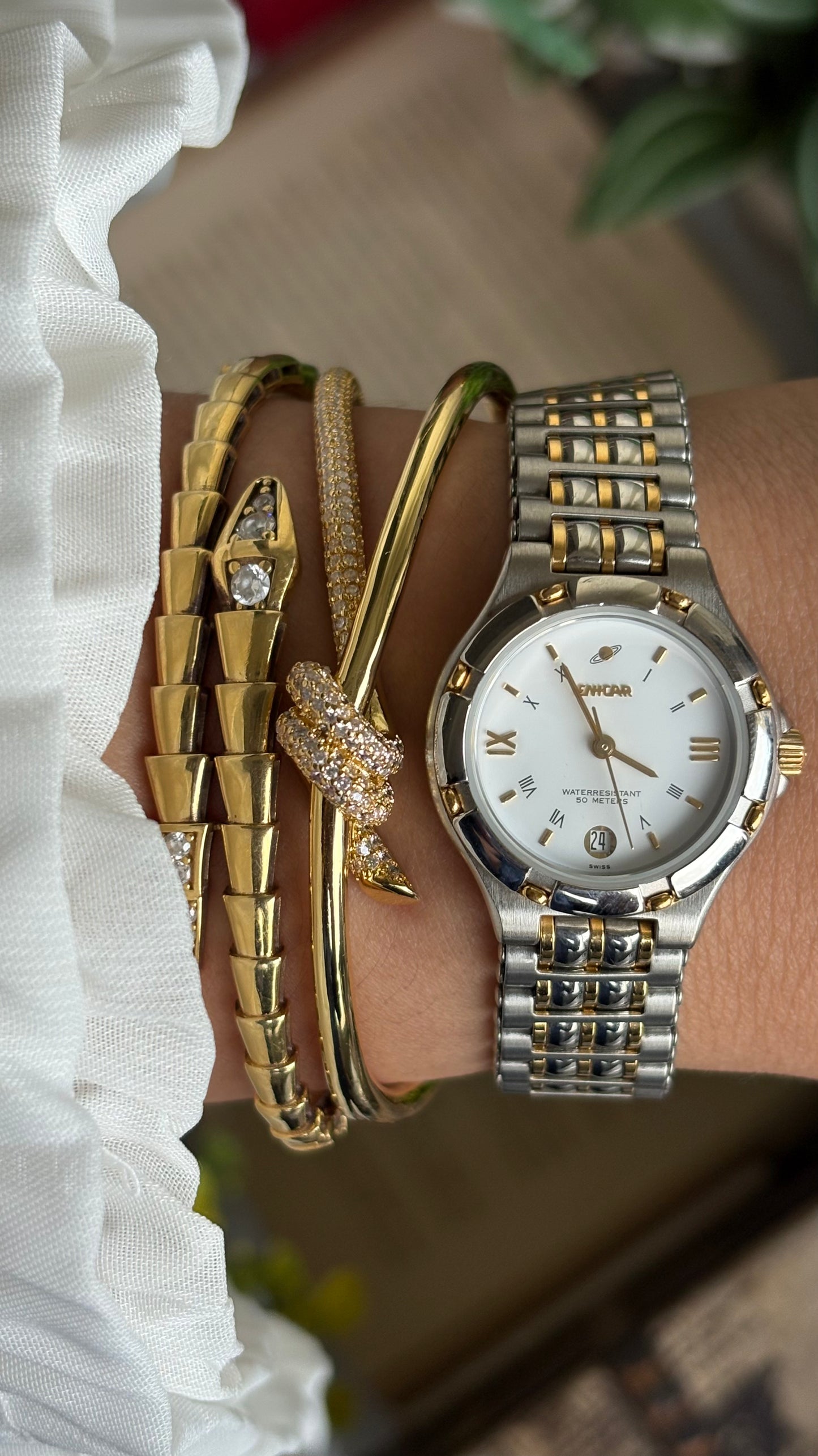 Vintage Enicar Swiss Watch in Two-Tone