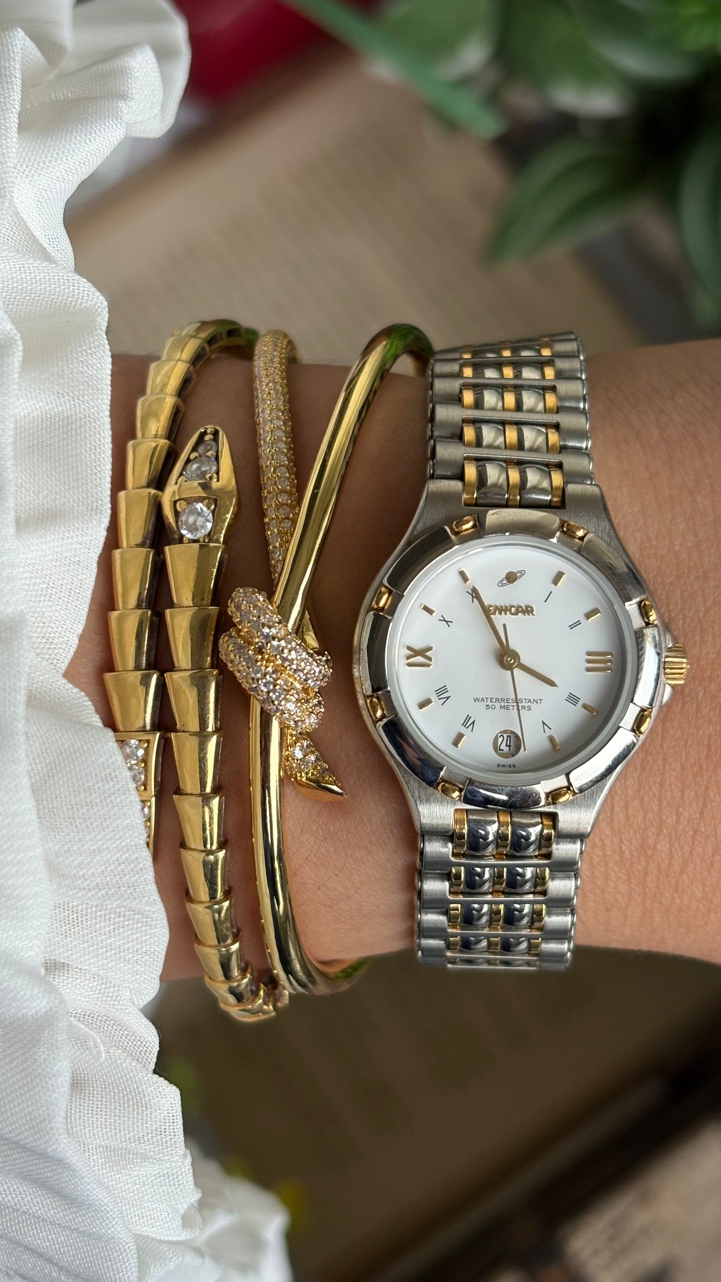 Vintage Enicar Swiss Watch in Two-Tone