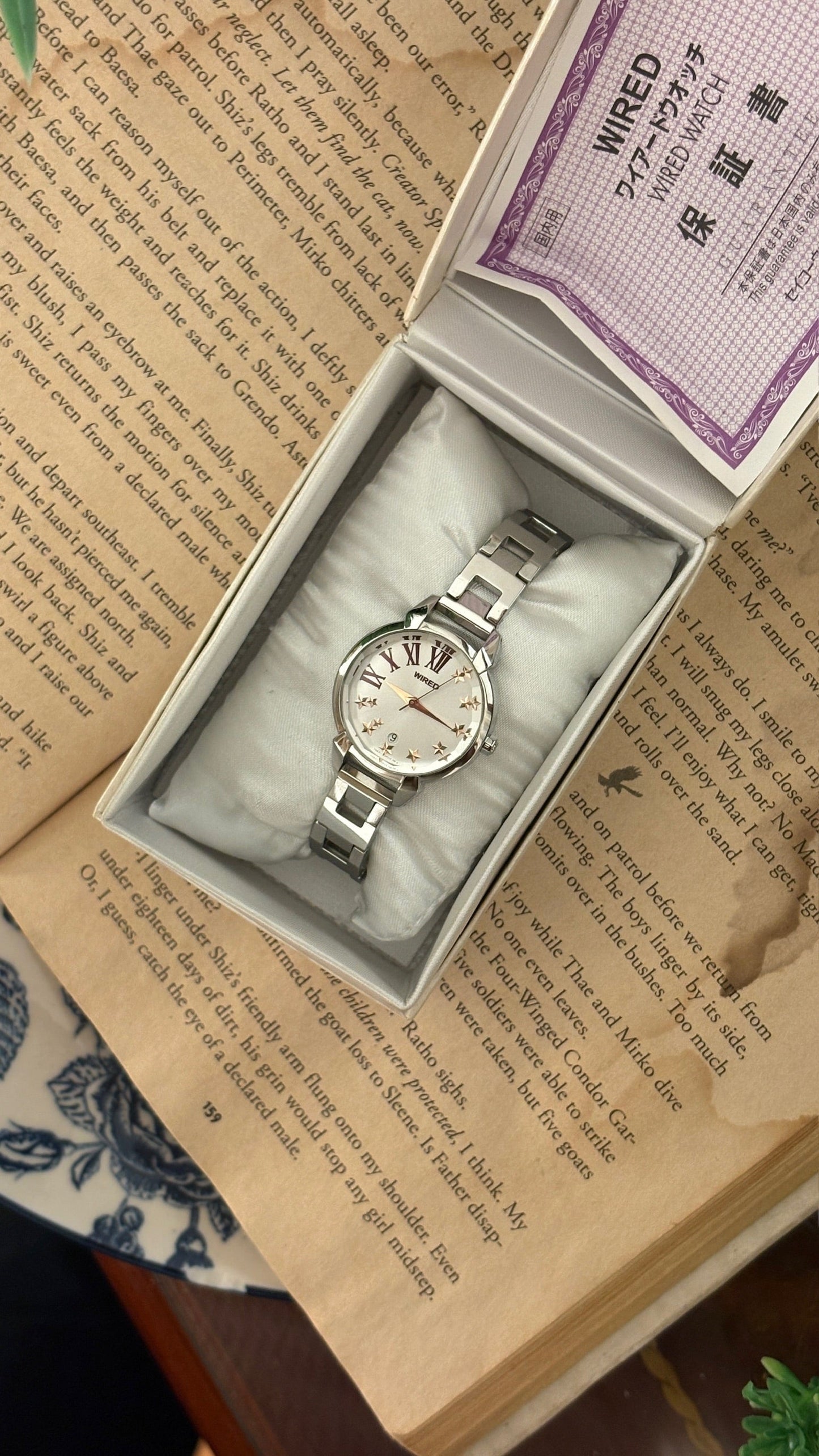 Rare Boxed Vintage Wire by Citizen Solar Watch in Silver Tone Quartz