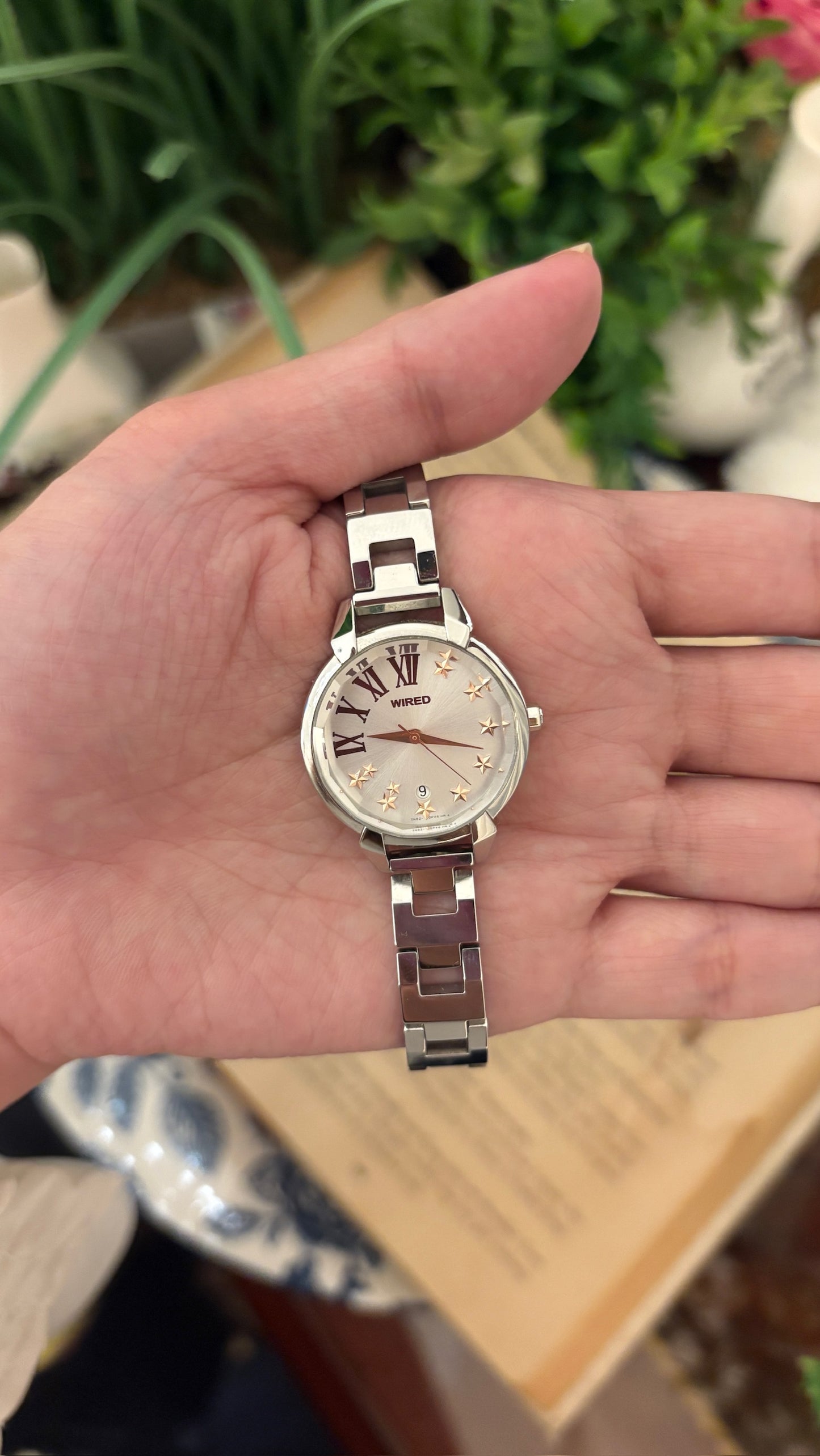 Rare Boxed Vintage Wire by Citizen Solar Watch in Silver Tone Quartz