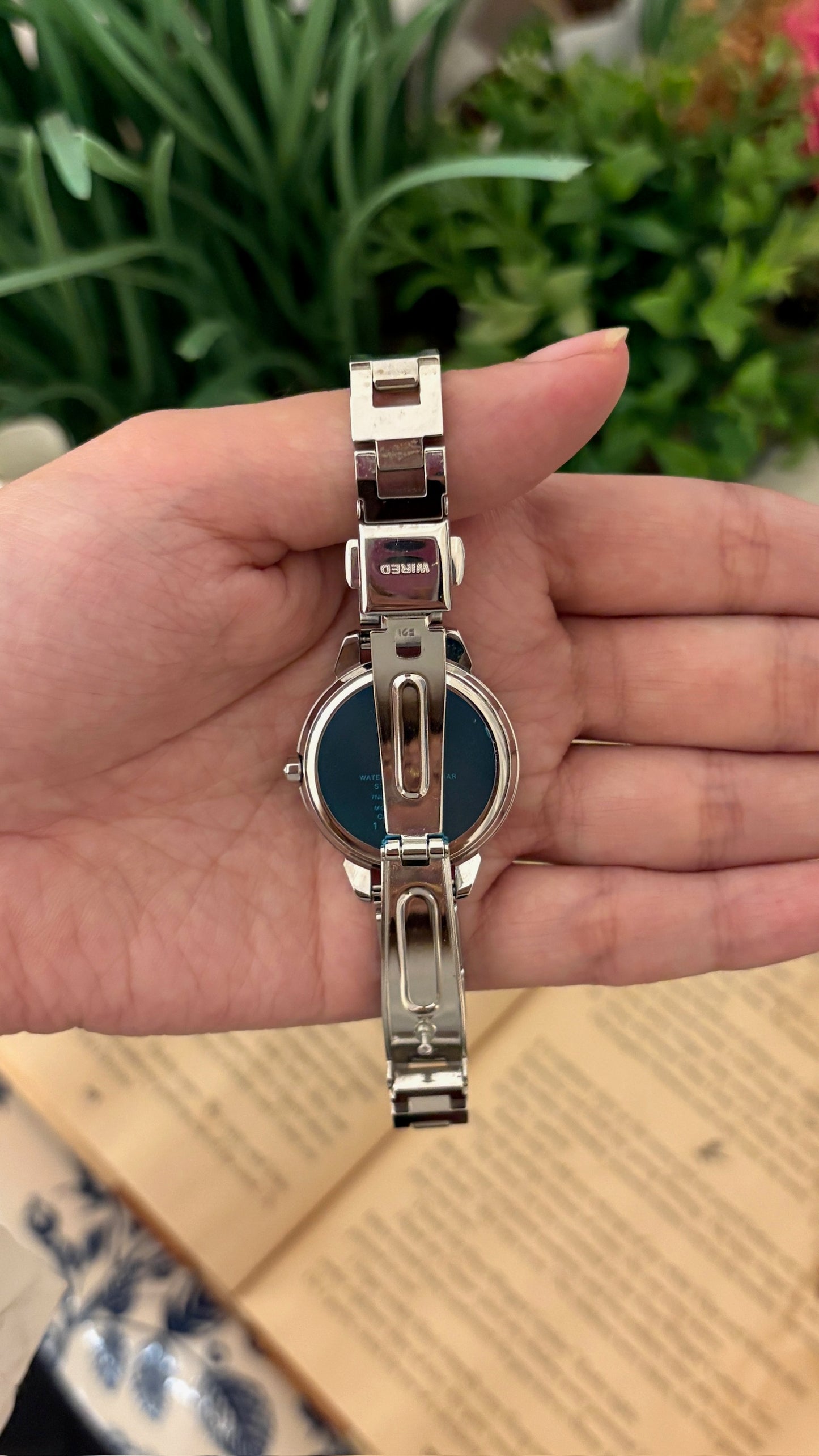Rare Boxed Vintage Wire by Citizen Solar Watch in Silver Tone Quartz
