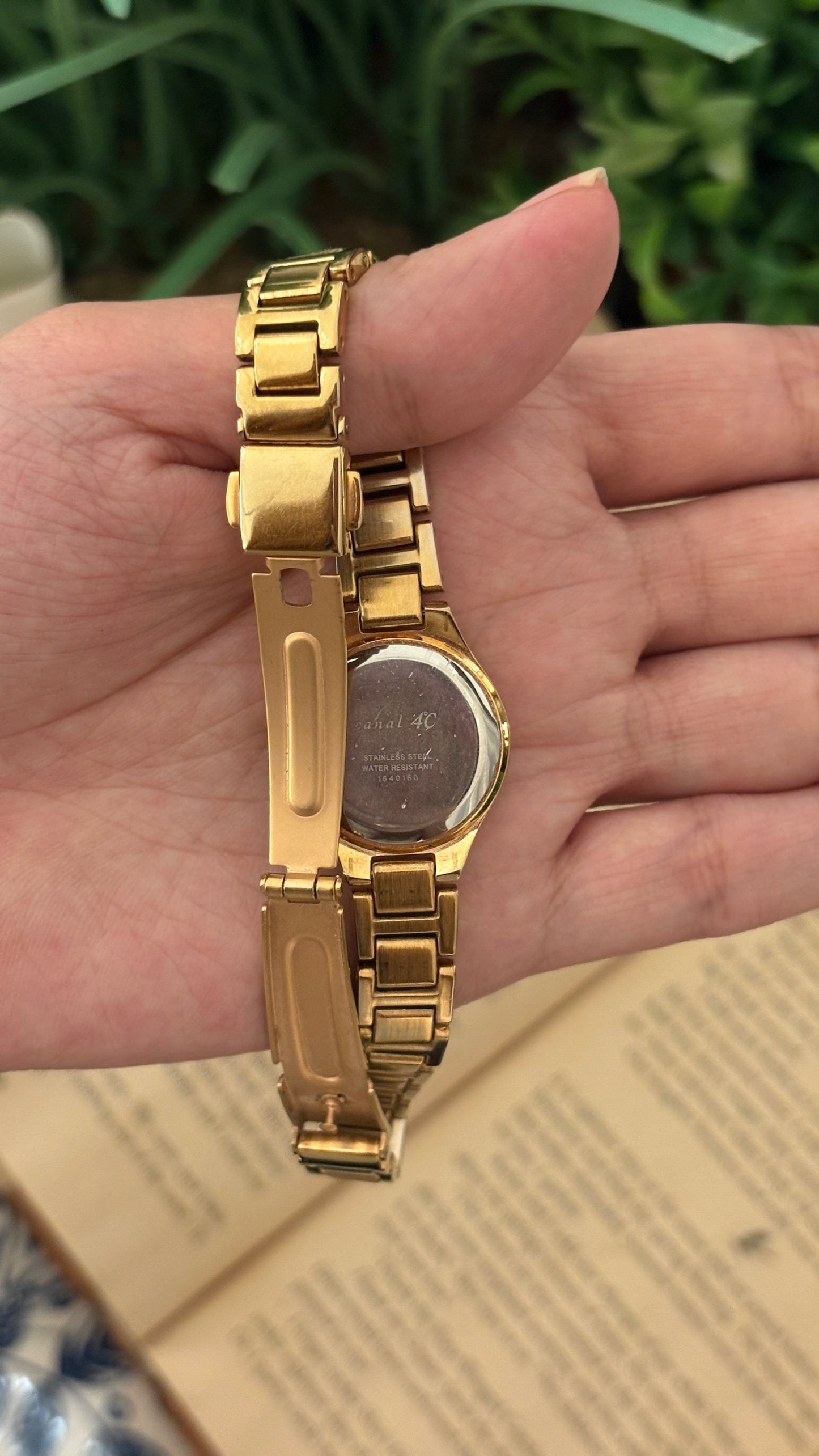 Boxed Dainty Vintage Canal 4C Classic Watch in Gold Tone Quartz