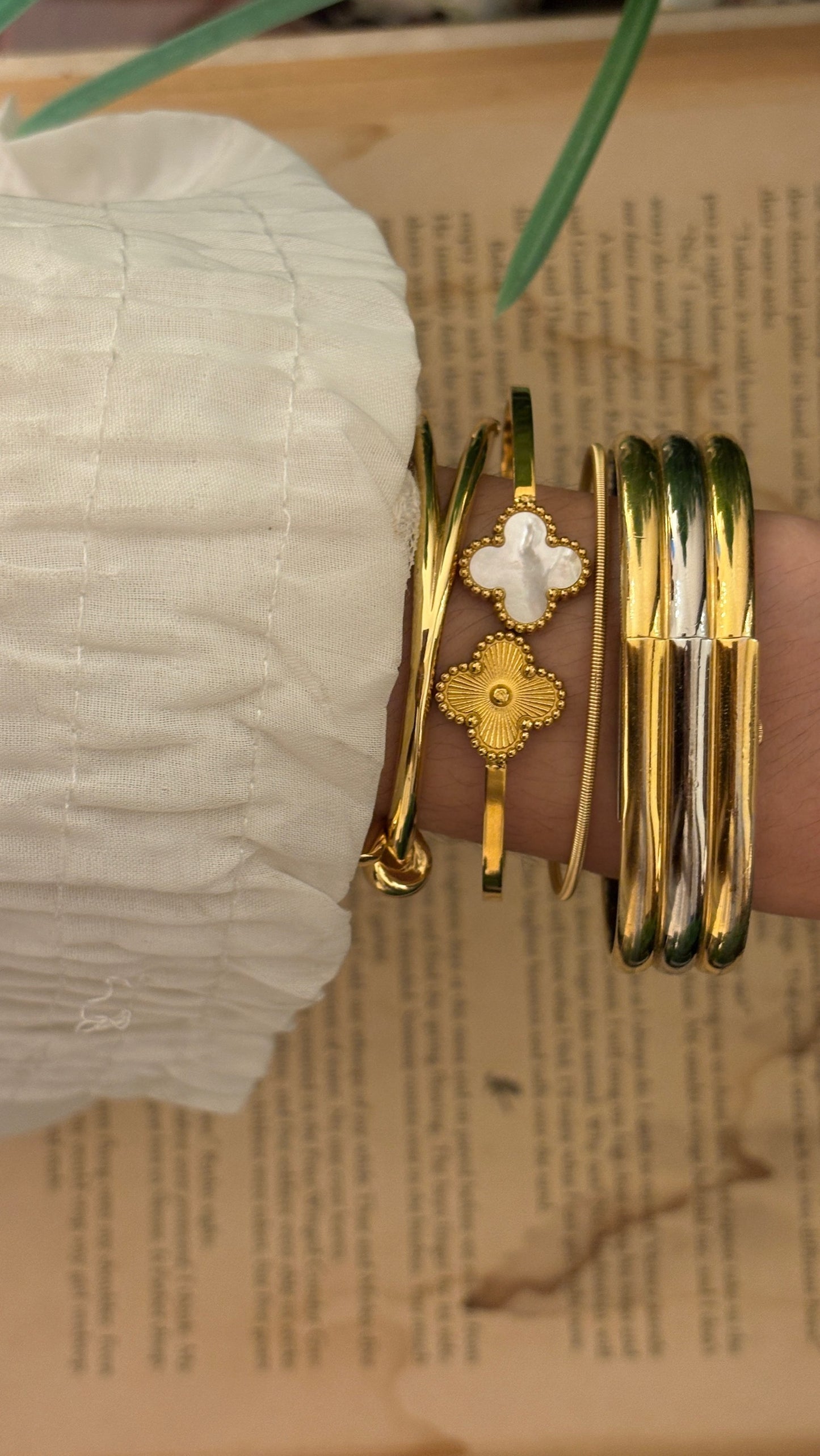 Rare Boxed Mario Valentino Peekaboo Bangle Watch in Two-Tone Quartz
