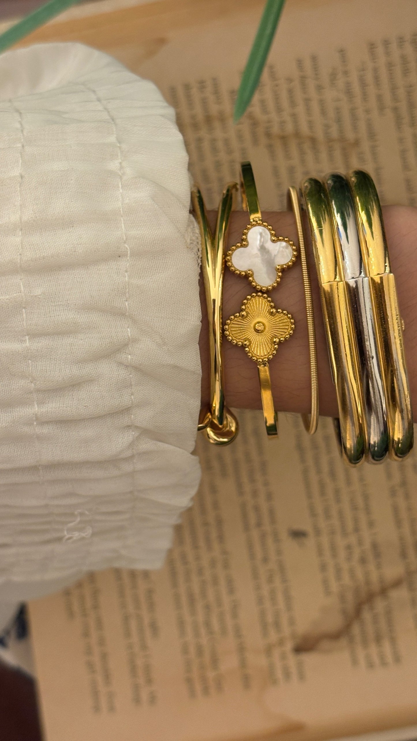 Rare Boxed Mario Valentino Peekaboo Bangle Watch in Two-Tone Quartz