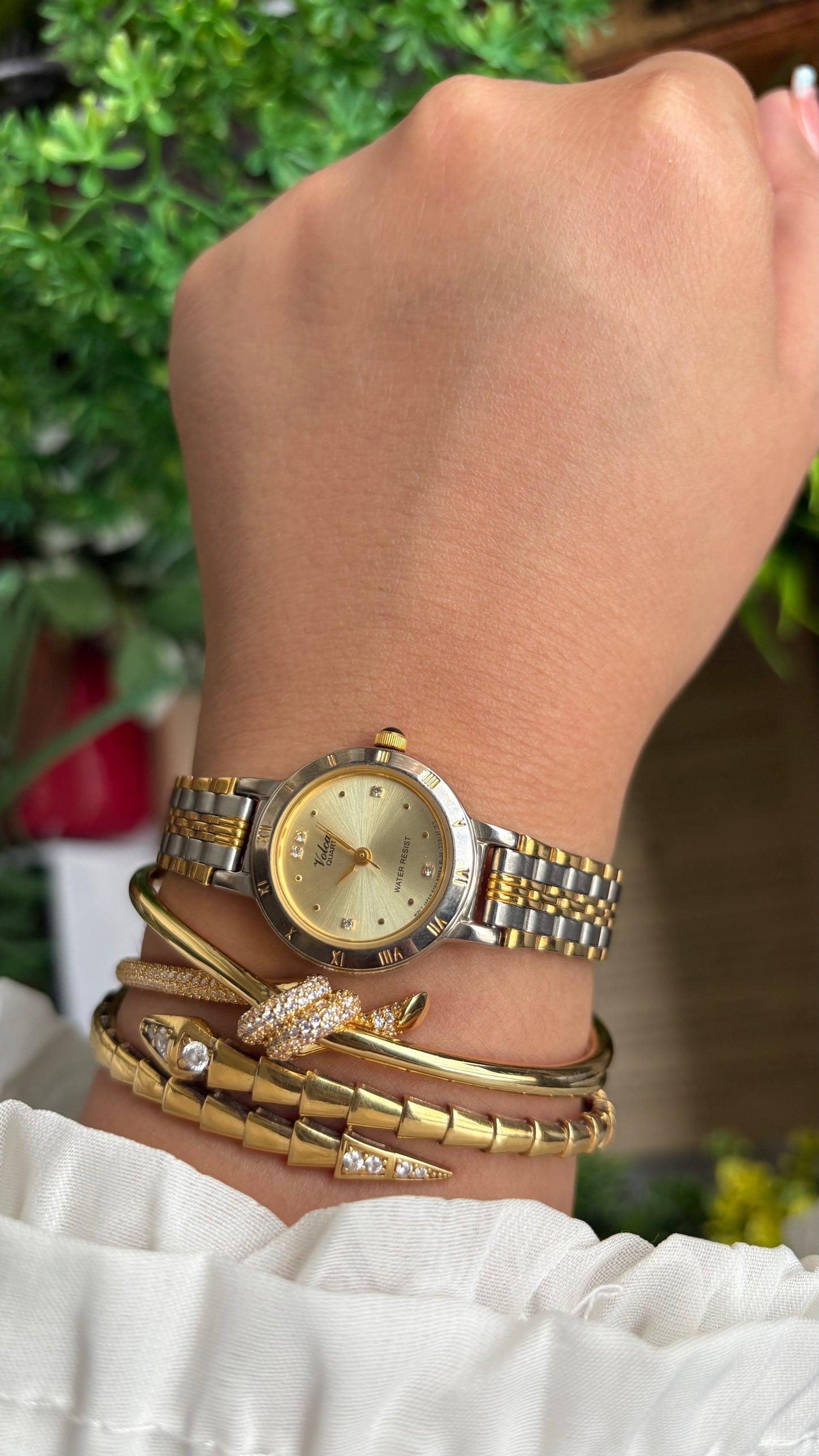Vintage Volcas Watch in Two-Tone Roman Bezel
