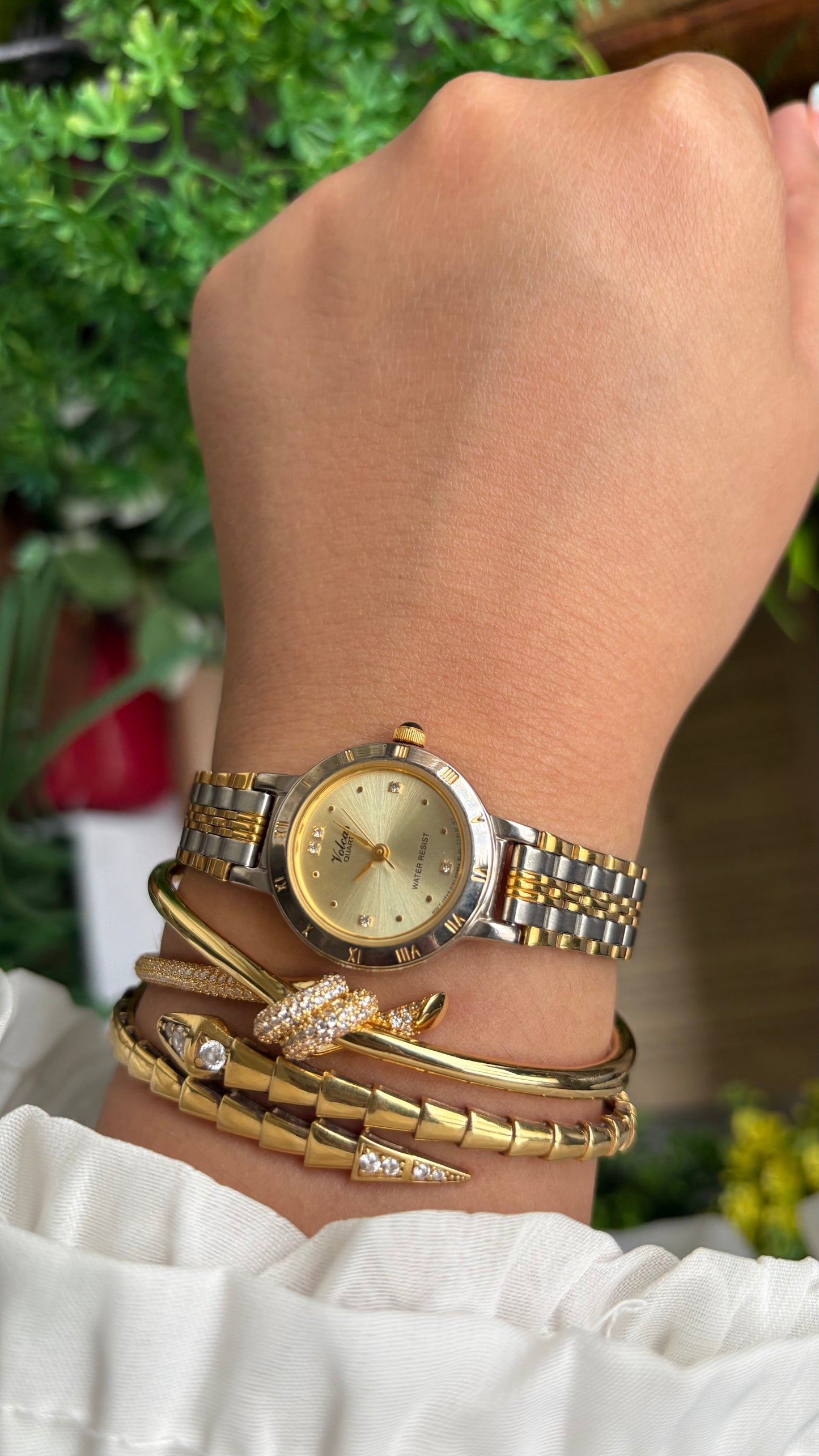 Vintage Volcas Watch in Two-Tone Roman Bezel