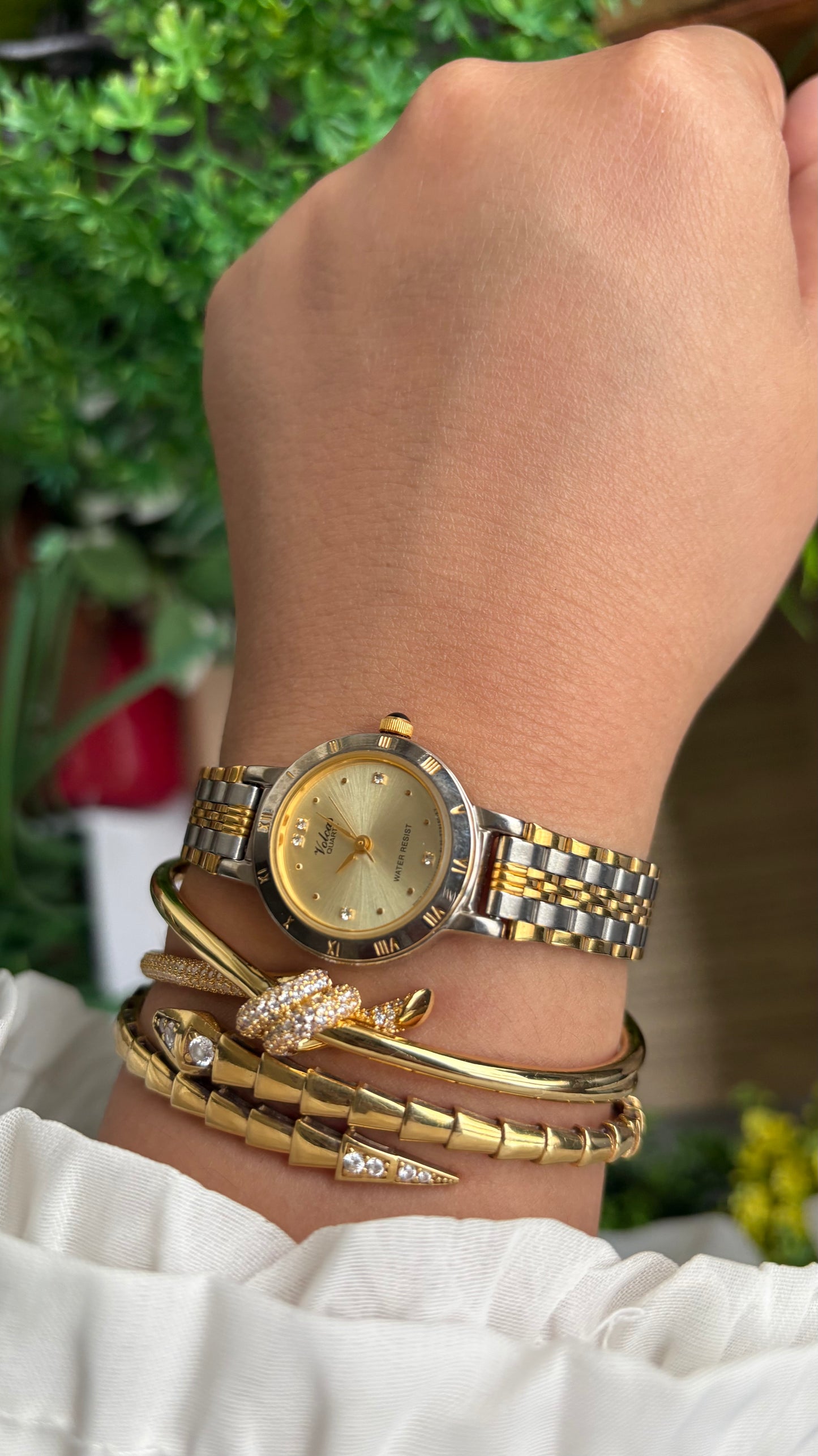 Vintage Volcas Watch in Two-Tone Roman Bezel