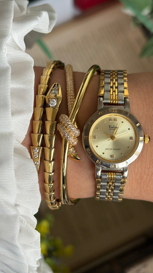 Vintage Volcas Watch in Two-Tone Roman Bezel