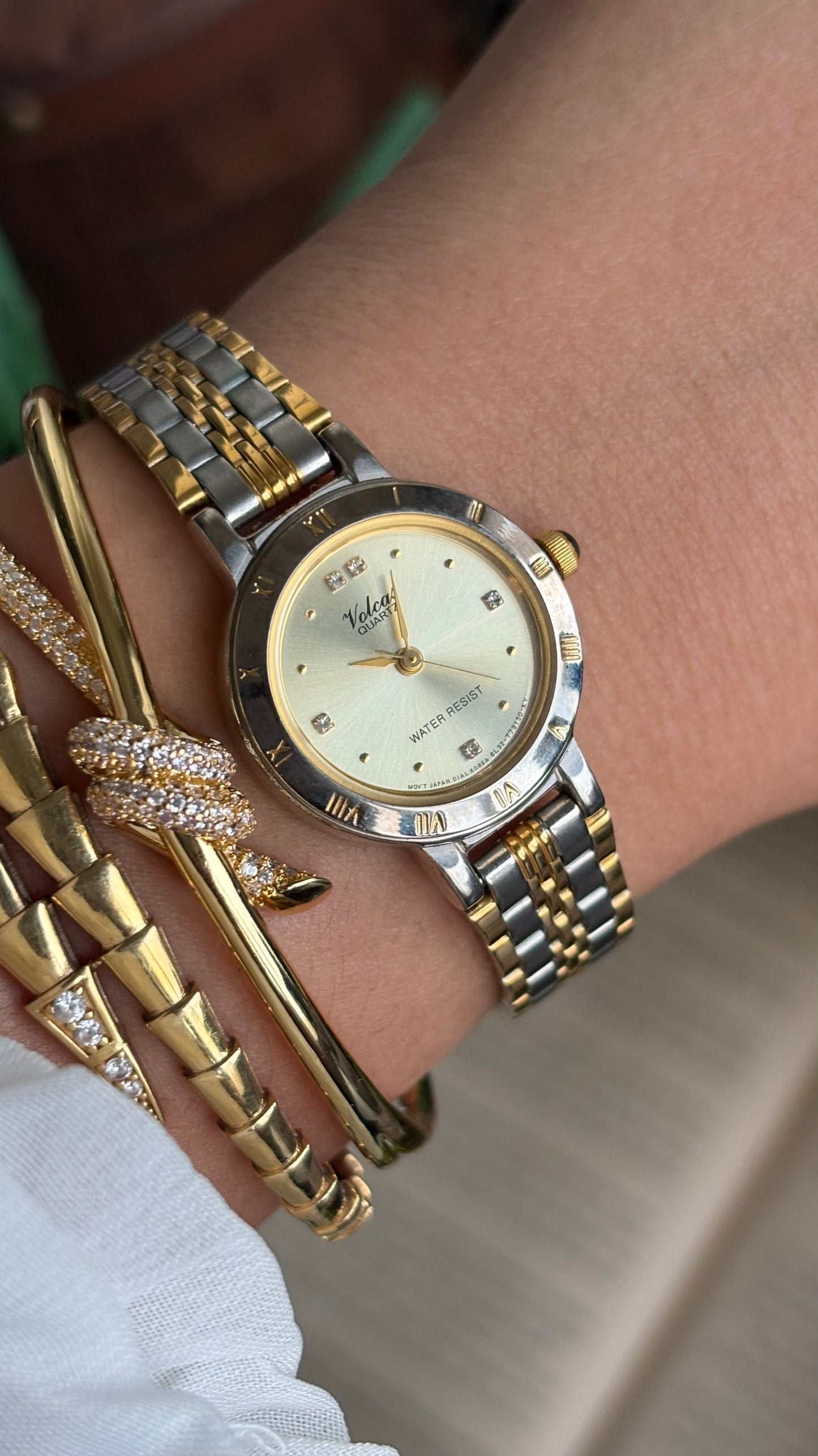 Vintage Volcas Watch in Two-Tone Roman Bezel