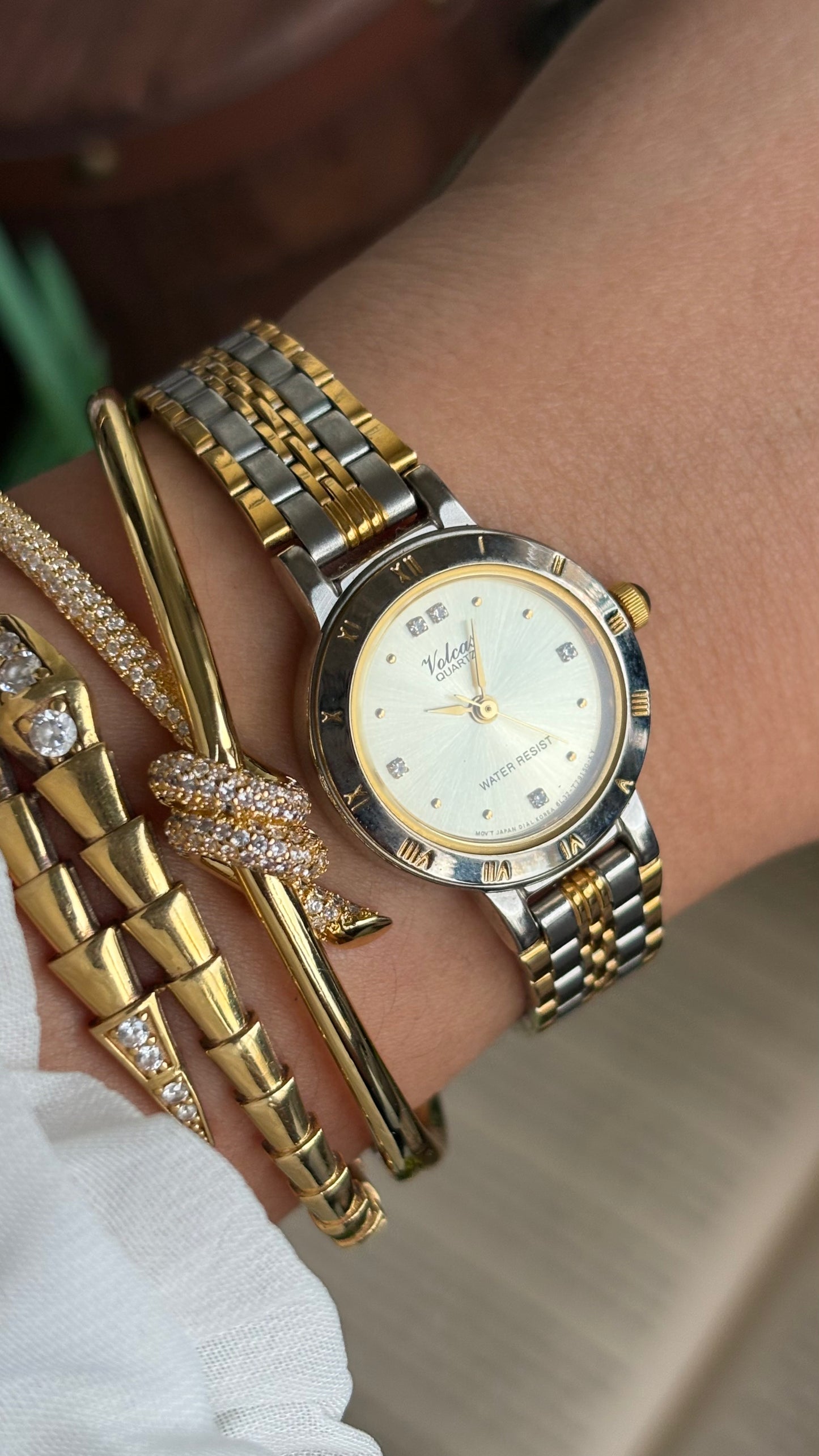 Vintage Volcas Watch in Two-Tone Roman Bezel