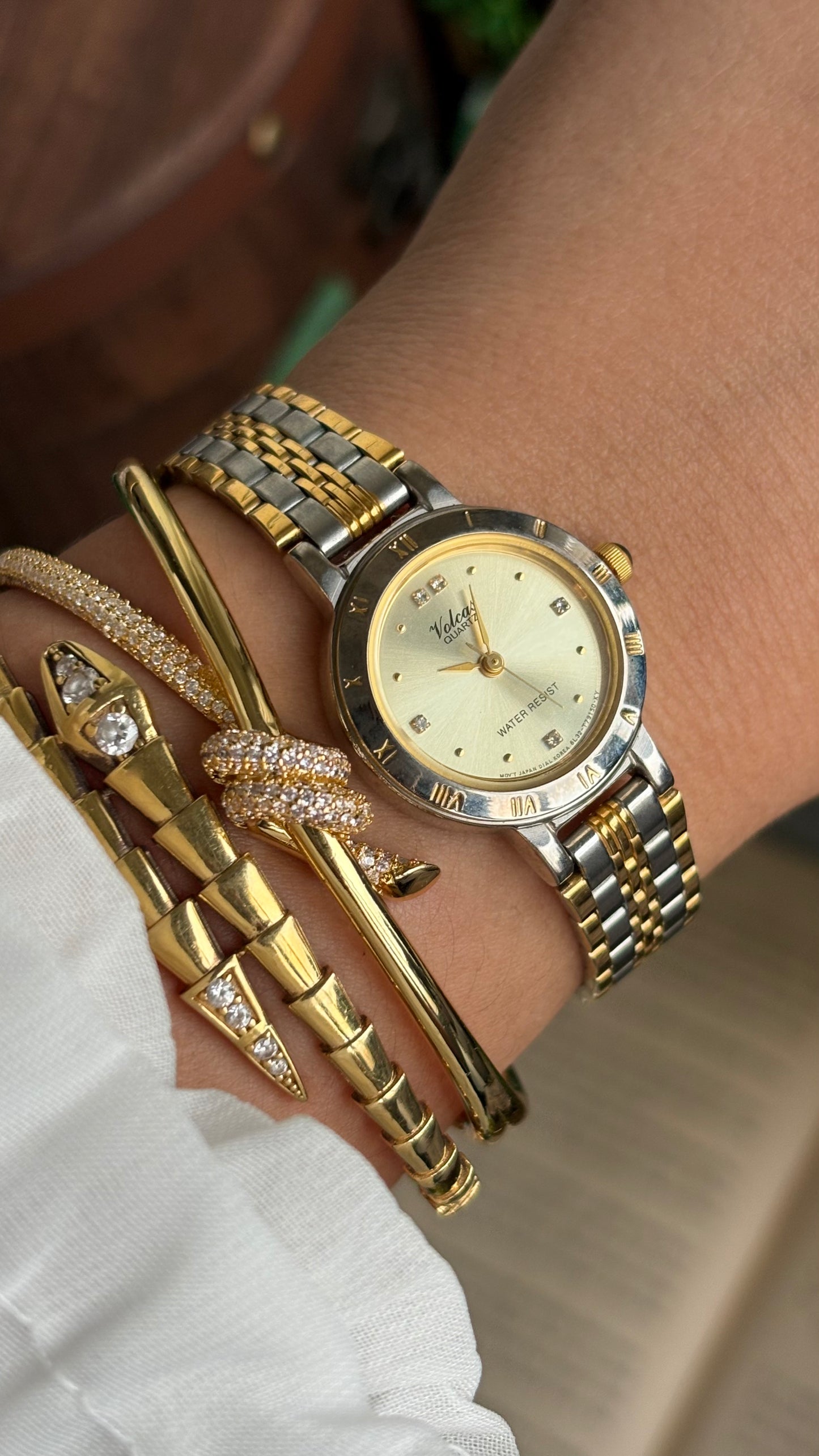 Vintage Volcas Watch in Two-Tone Roman Bezel