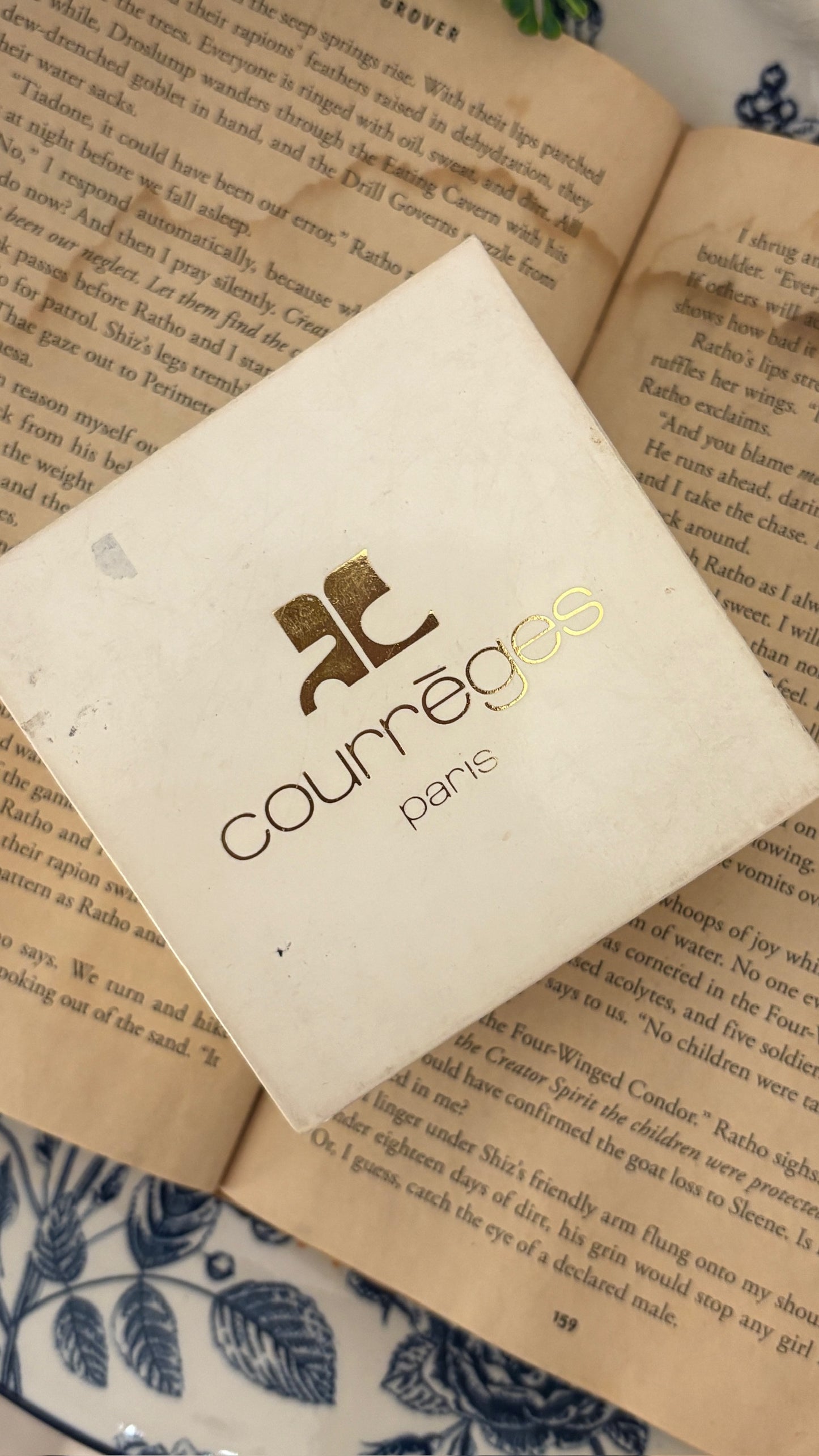 Rare Boxed Vintage Courreges Paris Bangle Watch in Gold Tone Quartz