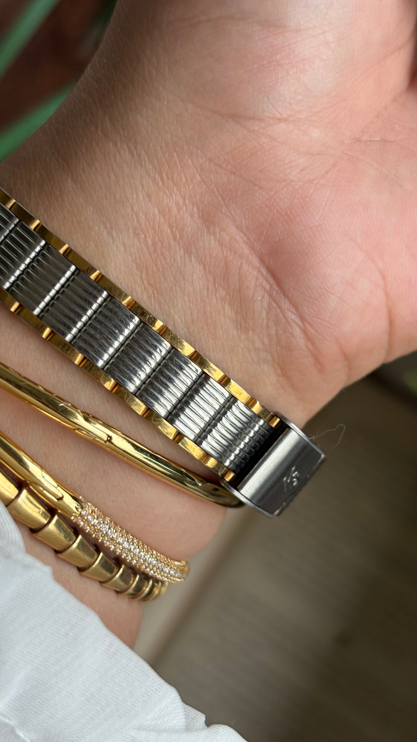 Vintage Klaeuse Watch in Two-Tone Monogram Dial