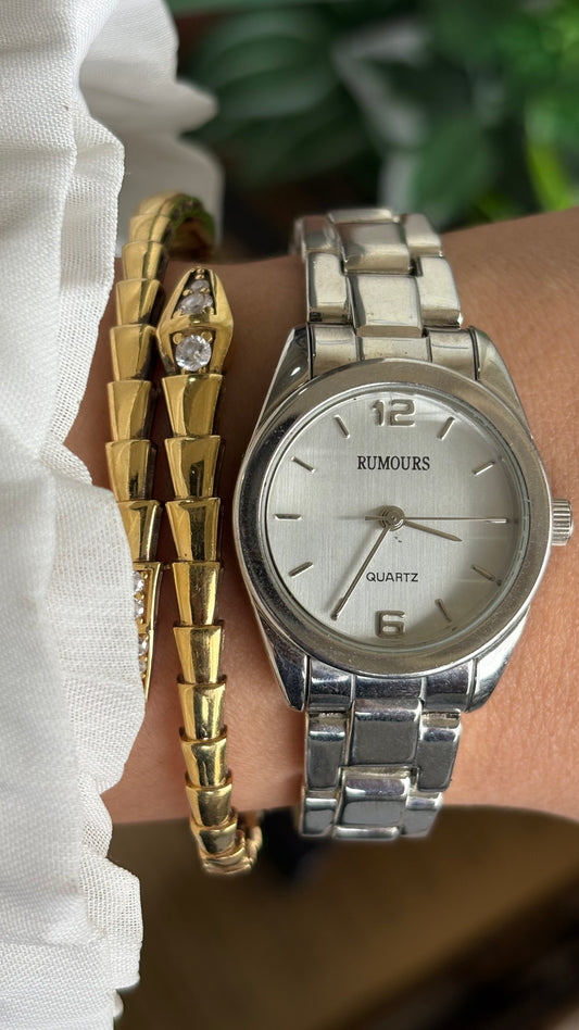 Vintage Rumours Classic Watch in Silver Tone