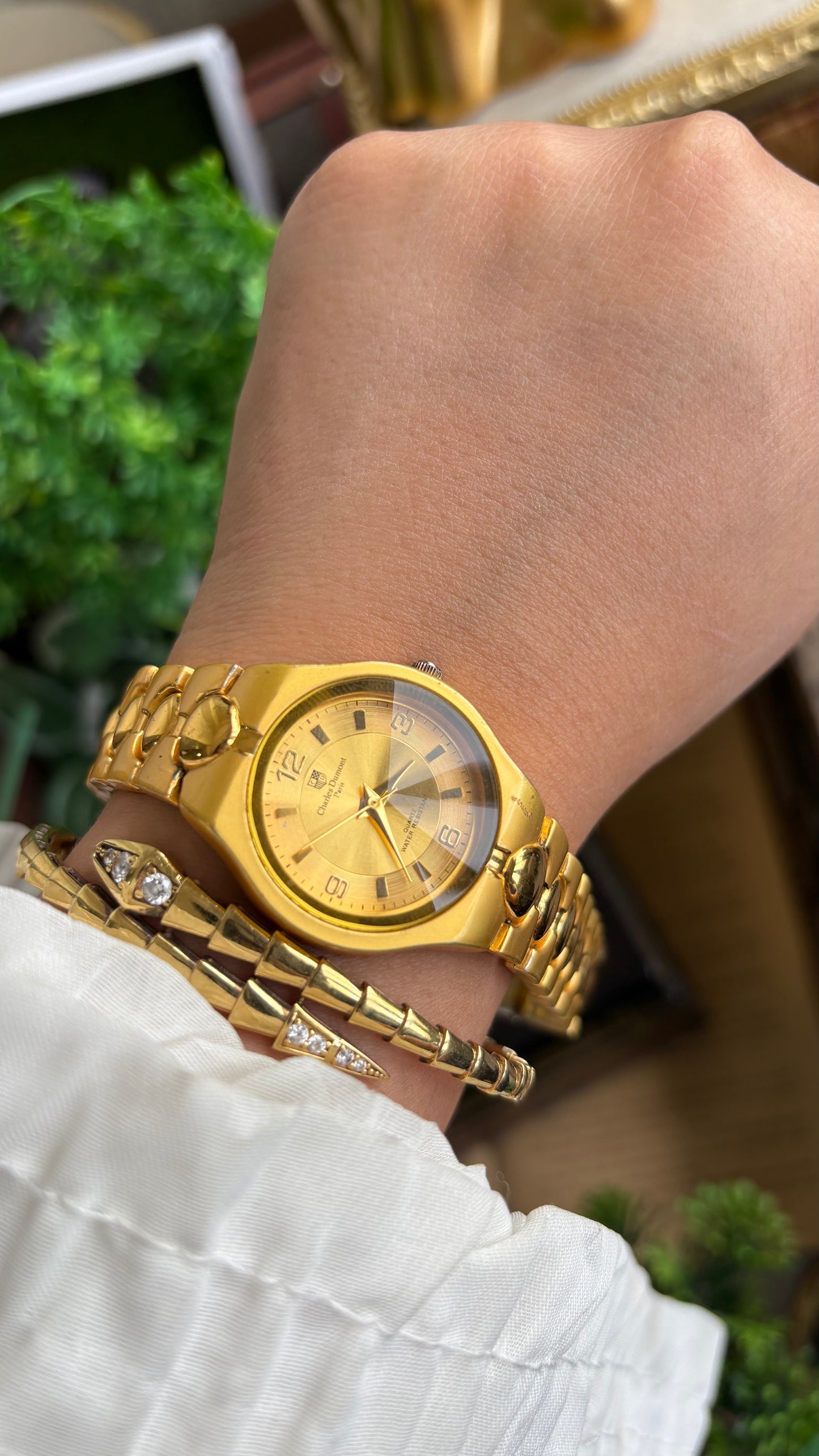 Vintage Charles Dumont Classic Watch in Gold Tone