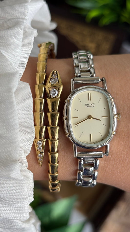 Vintage Seiko Watch in Silver Tone