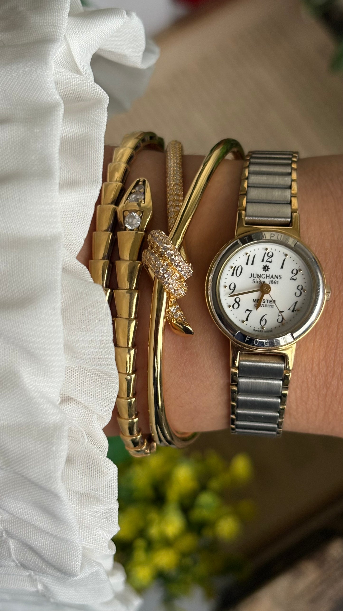 Vintage Junghans 1861 Swiss Watch in Two-Tone
