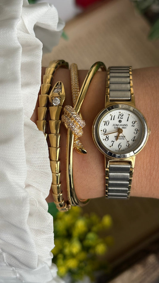 Vintage Junghans 1861 Swiss Watch in Two-Tone