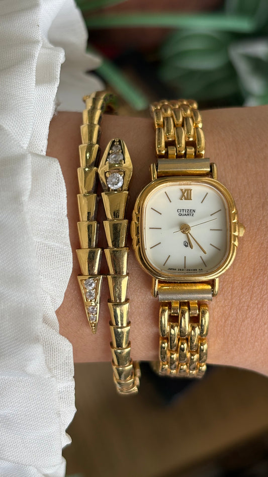 Extremely Rare Vintage Citizen Watch in Gold Tone