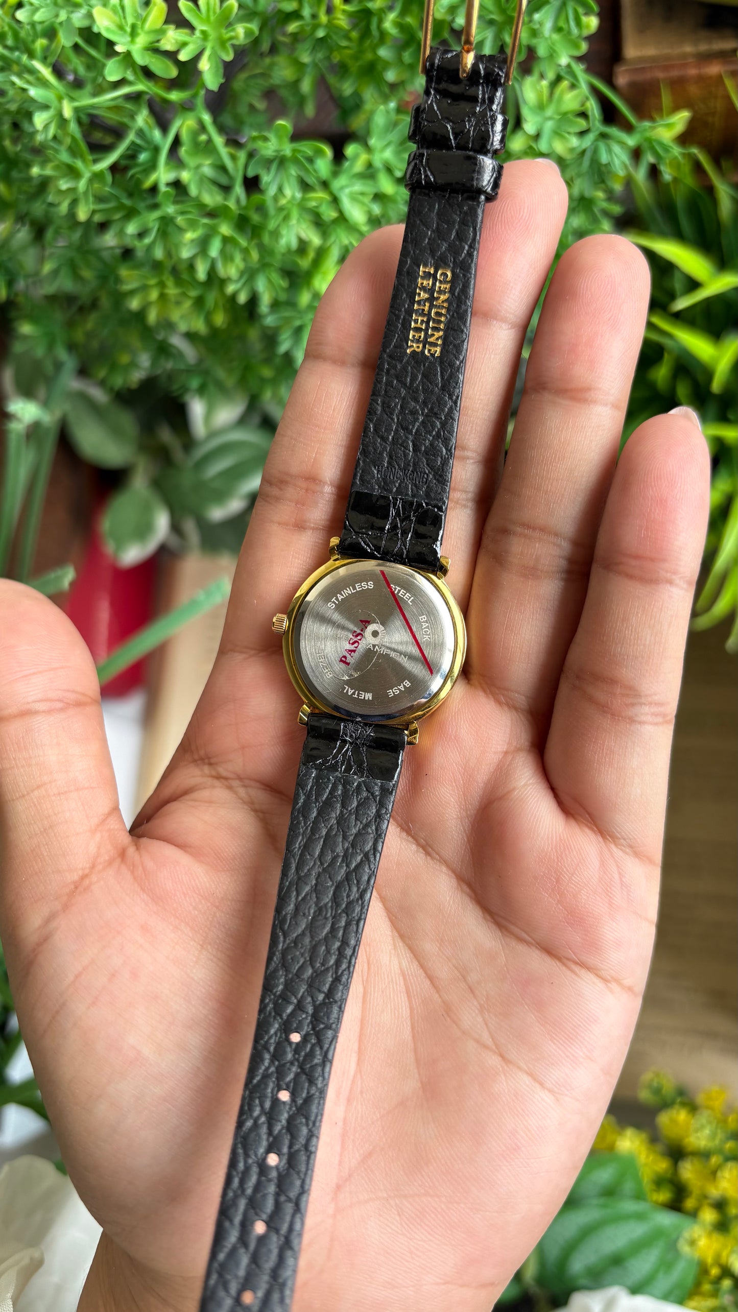Vintage J.B. Champion Watch in Black Leather Strap