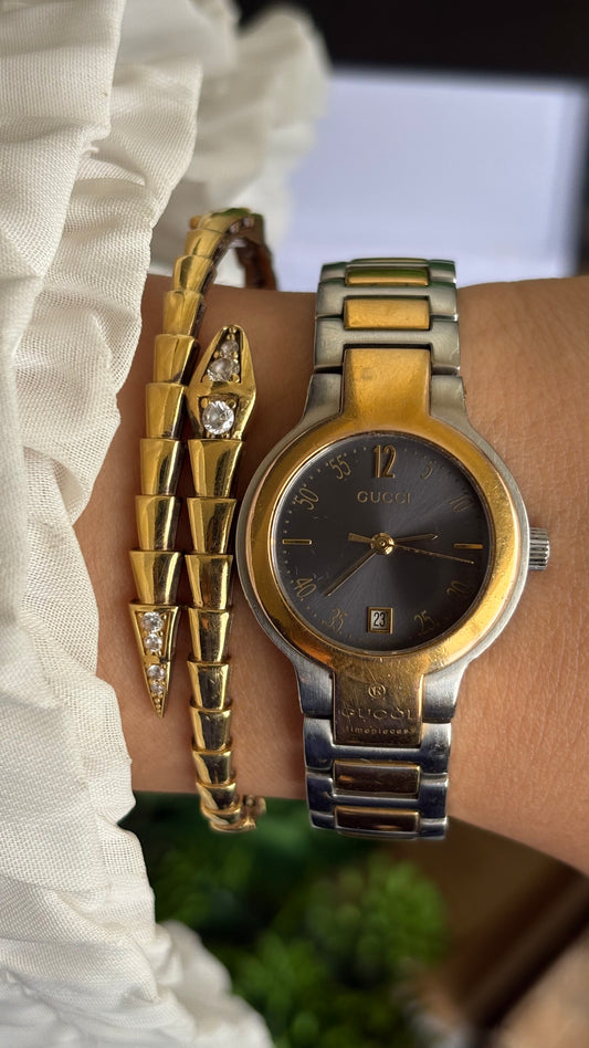 Vintage Gucci 8900L Watch in Two-Tone with Gucci Box