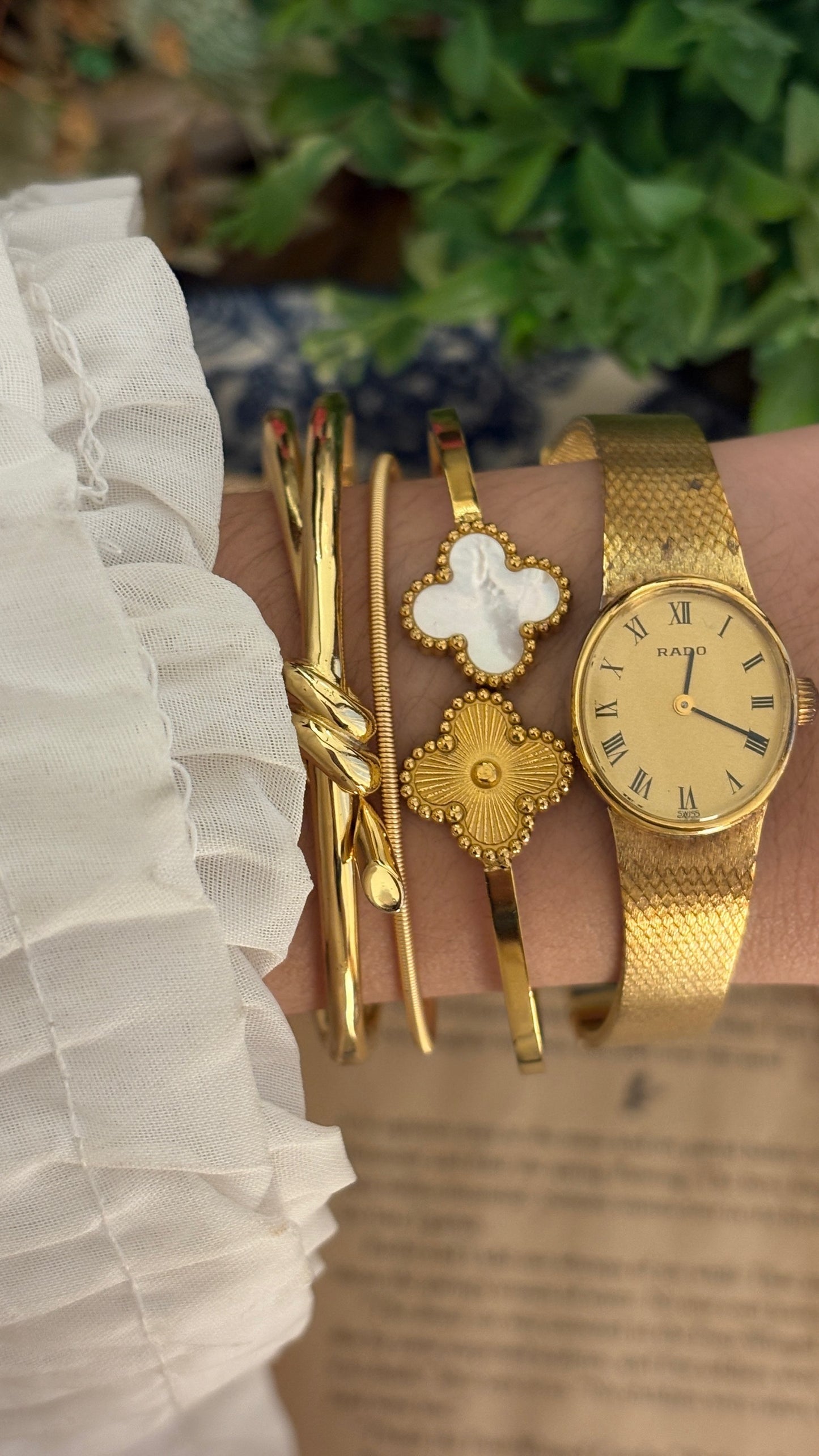 Rare Boxed Vintage Rado Swiss Manual Wind Dress Watch in Gold Tone