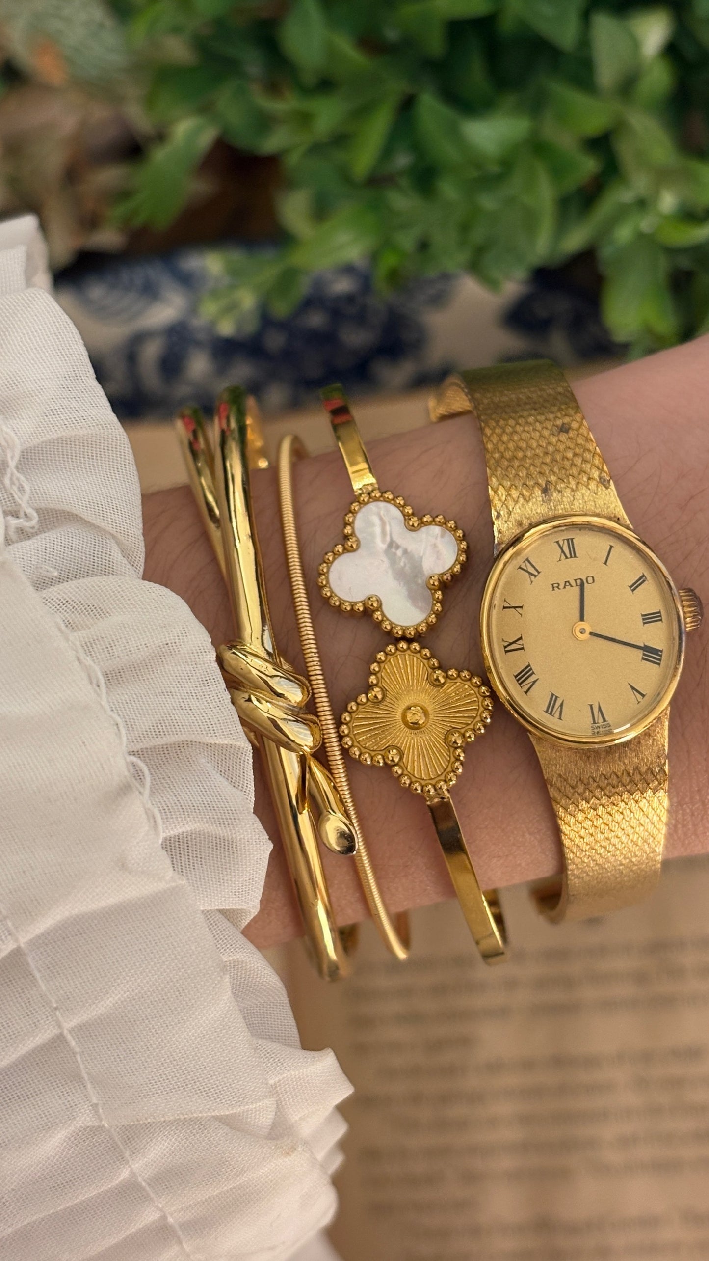 Rare Boxed Vintage Rado Swiss Manual Wind Dress Watch in Gold Tone