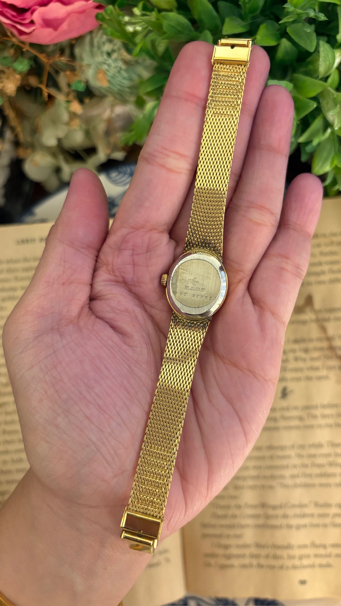Rare Boxed Vintage Rado Swiss Manual Wind Dress Watch in Gold Tone