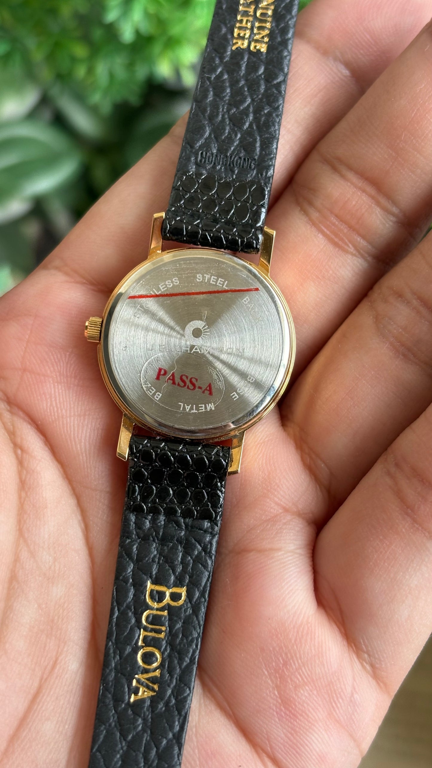 Vintage J.B. Champion Watch in Black Leather Strap with Window Date (200$ on tag)