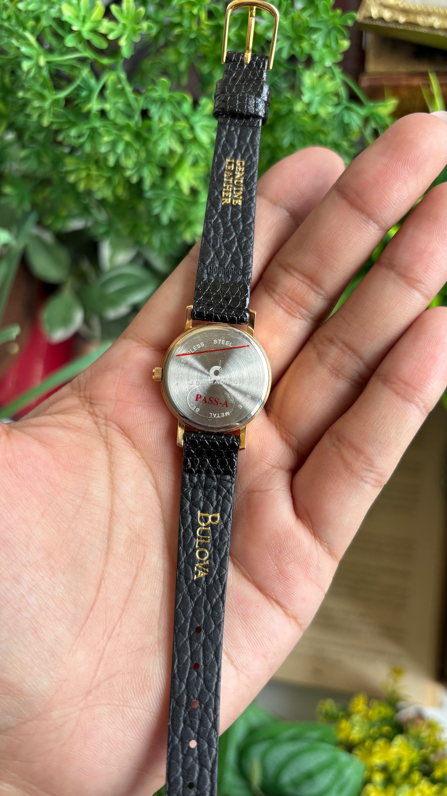 Vintage J.B. Champion Watch in Black Leather Strap with Window Date (200$ on tag)