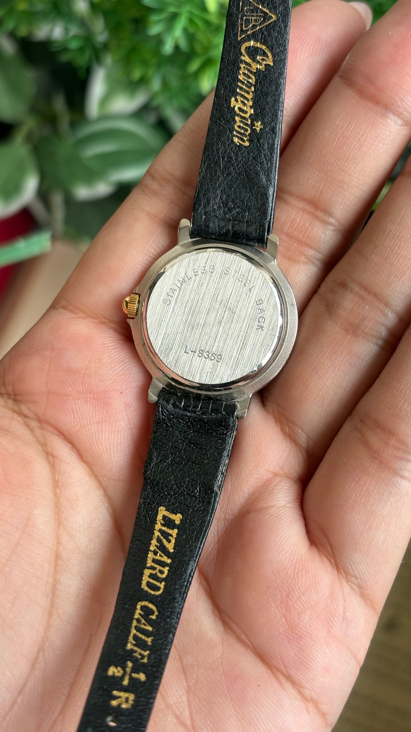 Vintage J.B. Champion Watch in Black Leather Strap
