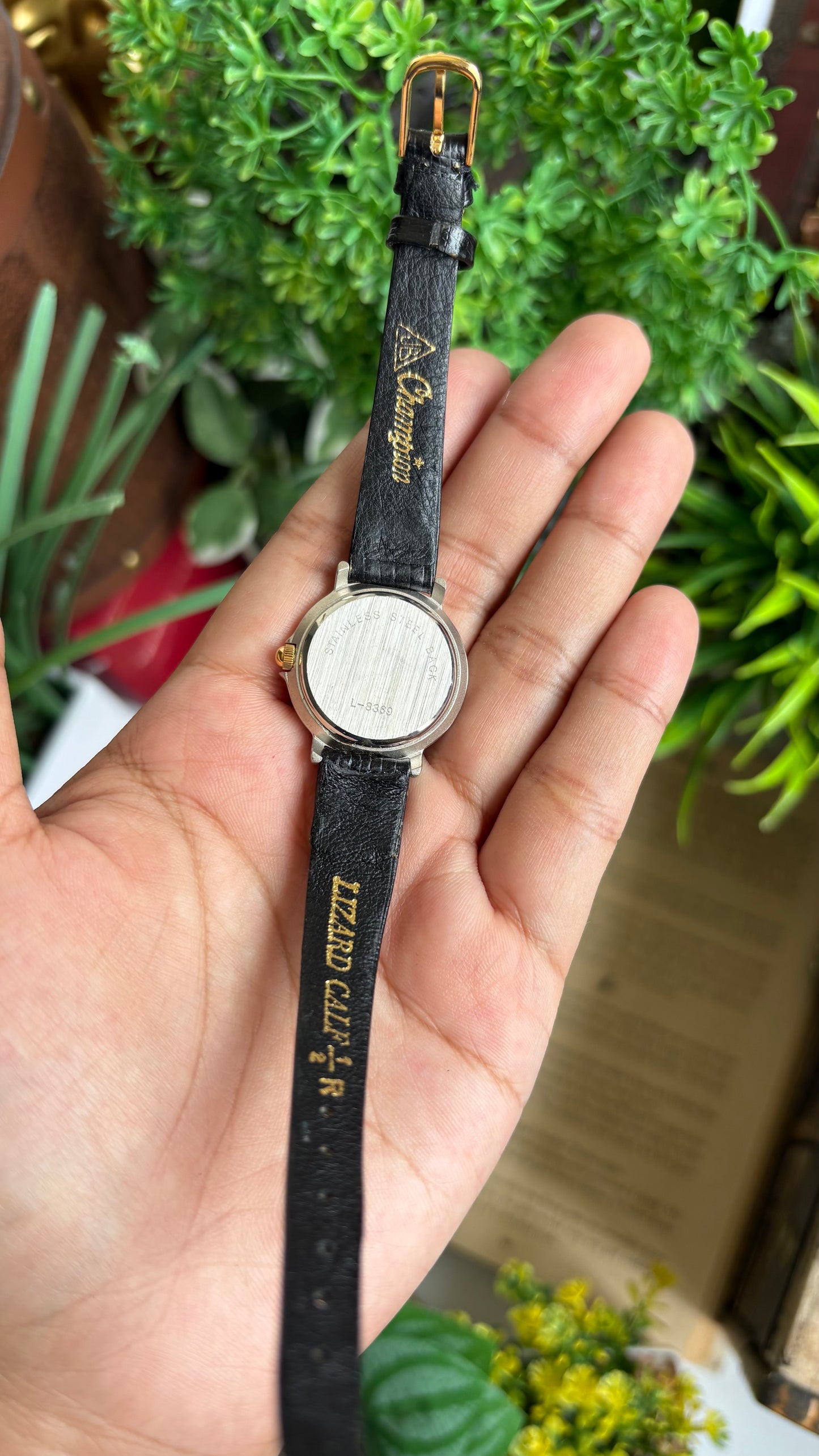 Vintage J.B. Champion Watch in Black Leather Strap