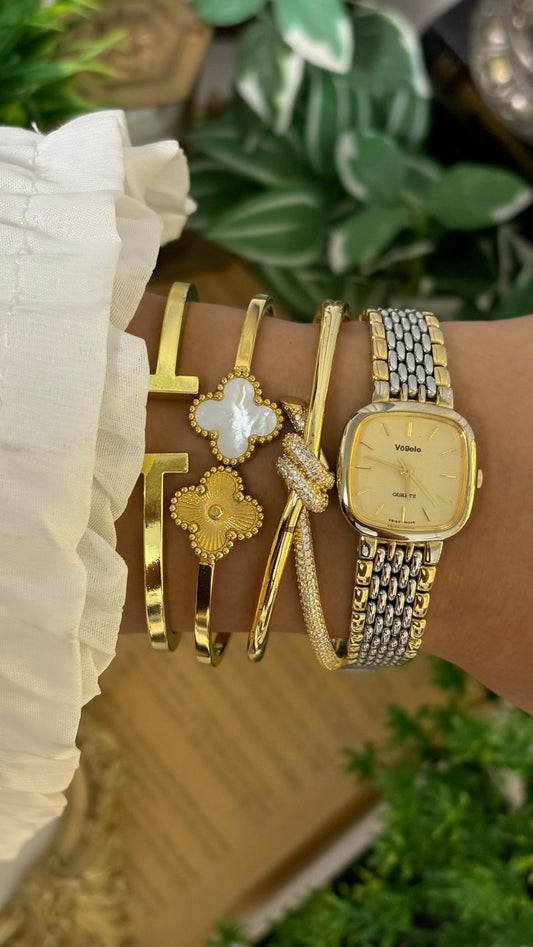 Vintage Vogele Dress Watch in Two-Tone Quartz Omega-Inspired