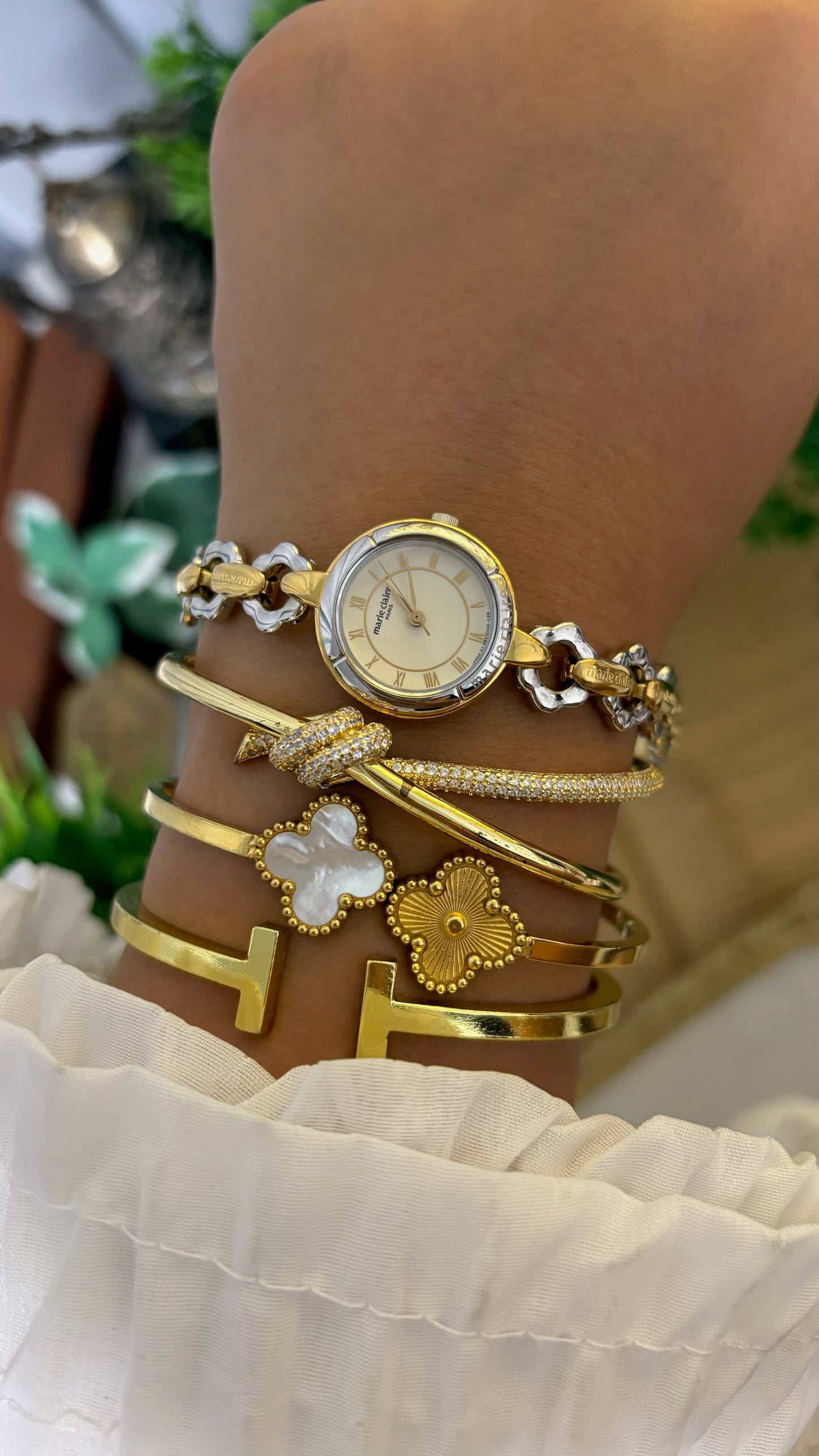 Vintage Marie Claire Watch in Two-Tone Quartz