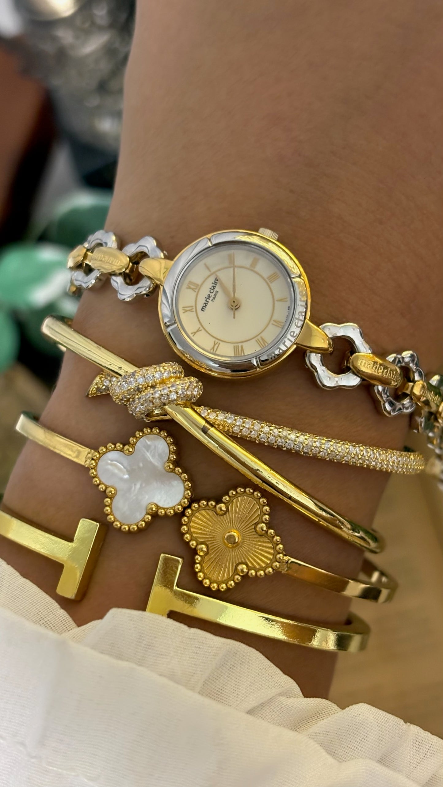 Vintage Marie Claire Watch in Two-Tone Quartz