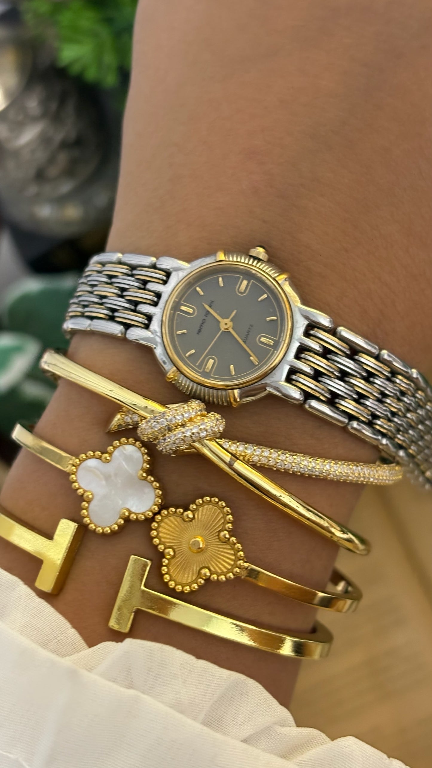 Vintage Remo Ronini Gray Dial Dress Watch in Two-Tone Quartz