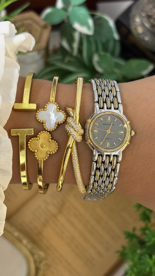 Vintage Remo Ronini Gray Dial Dress Watch in Two-Tone Quartz