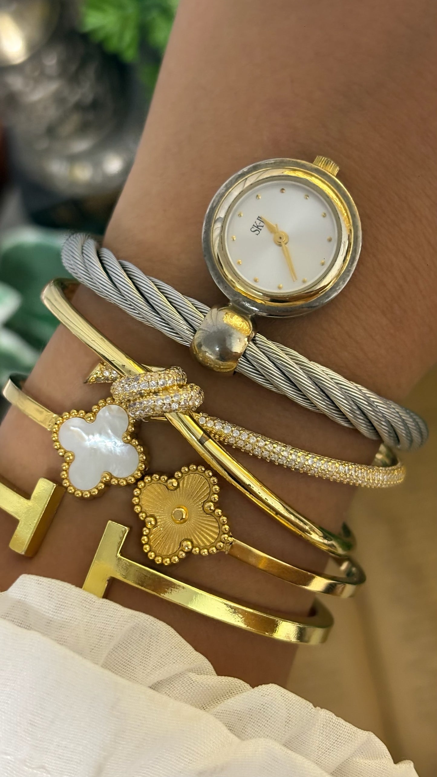 Rare Vintage Twisted Cable Charm Dial Watch in Two-Tone Quartz