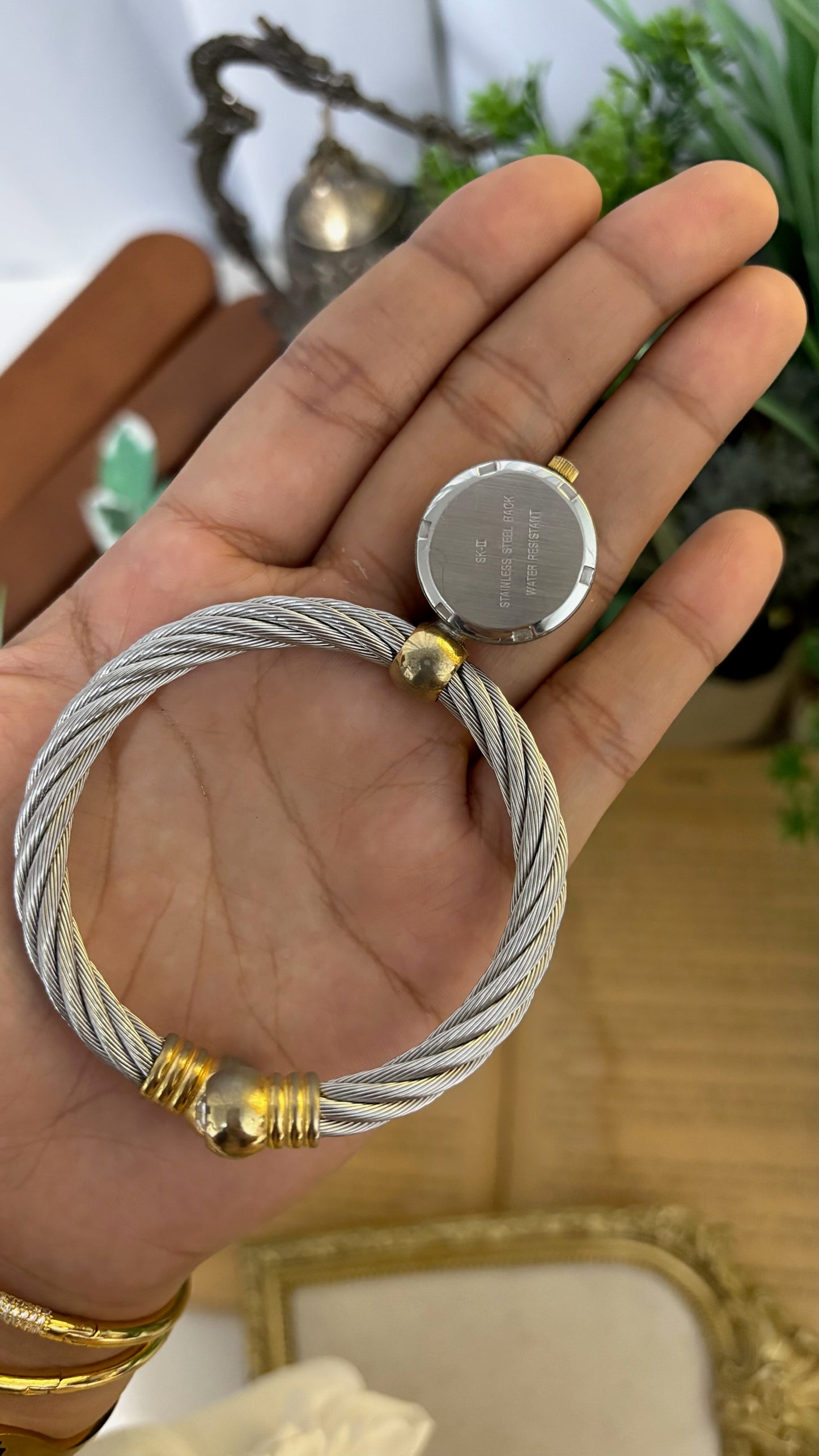 Rare Vintage Twisted Cable Charm Dial Watch in Two-Tone Quartz