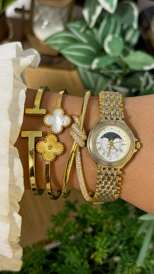 Vintage Brex Moonphase Watch in Two-Tone Quartz