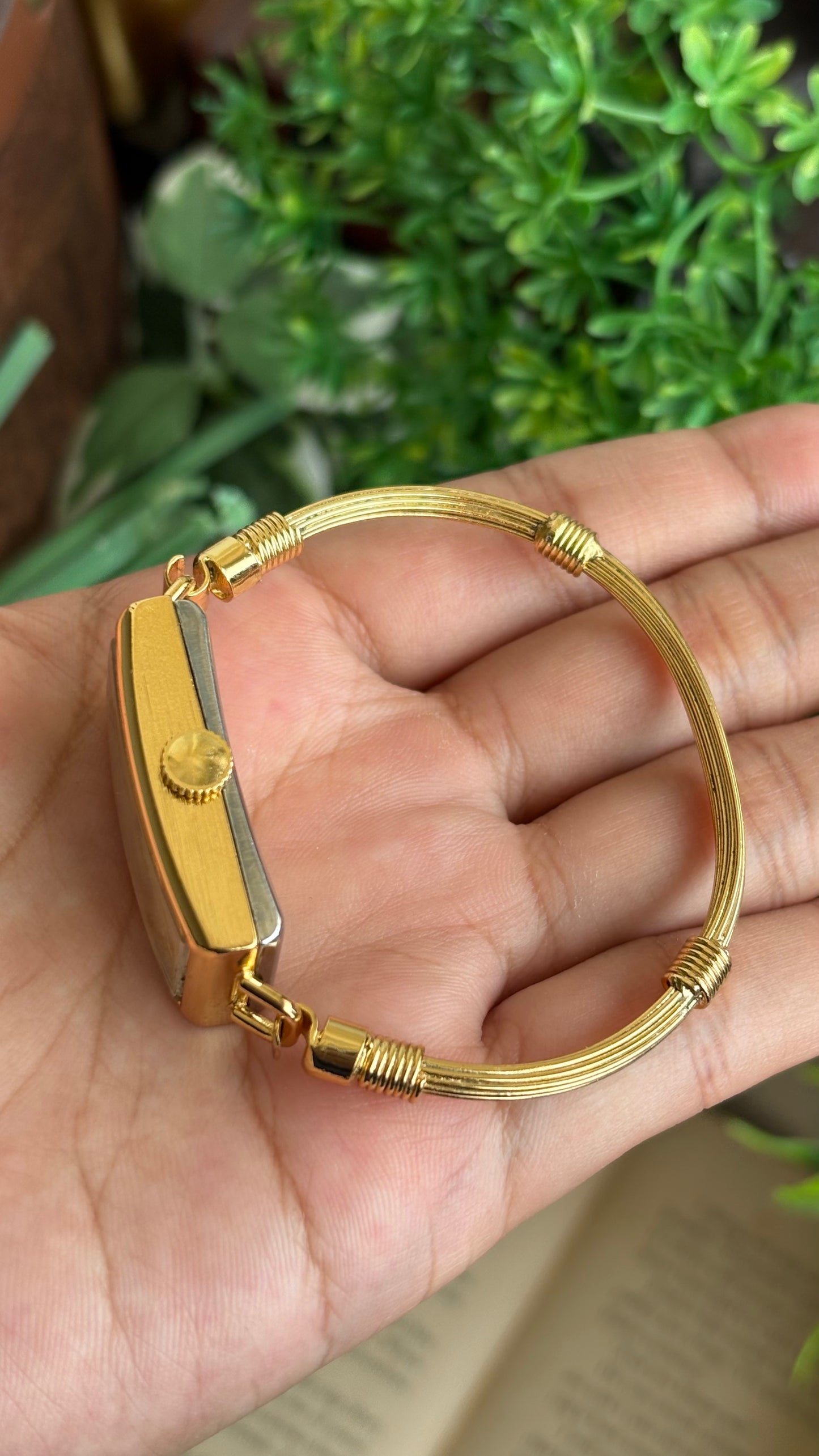 Vintage Rhapsody Royale Bangle Watch in Gold Tone