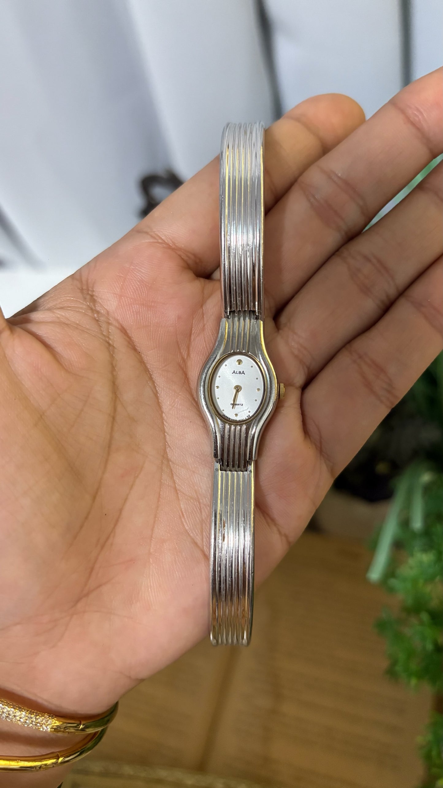 Rare Vintage Alba Bracelet Watch in Silver Tone Quartz