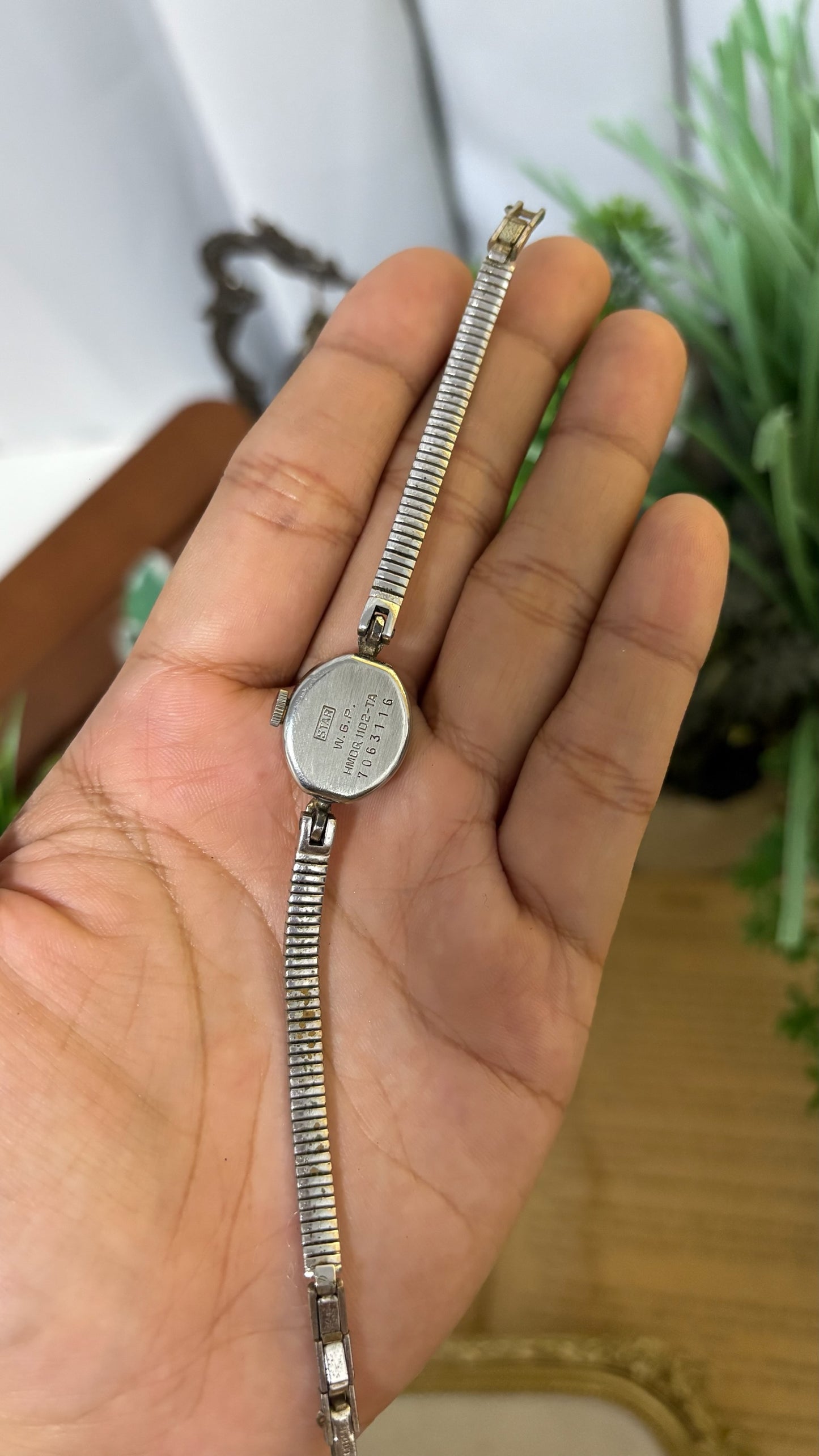 Dainty Vintage Himode Citizen Manual Winding Pendant Dial Watch in Silver Tone