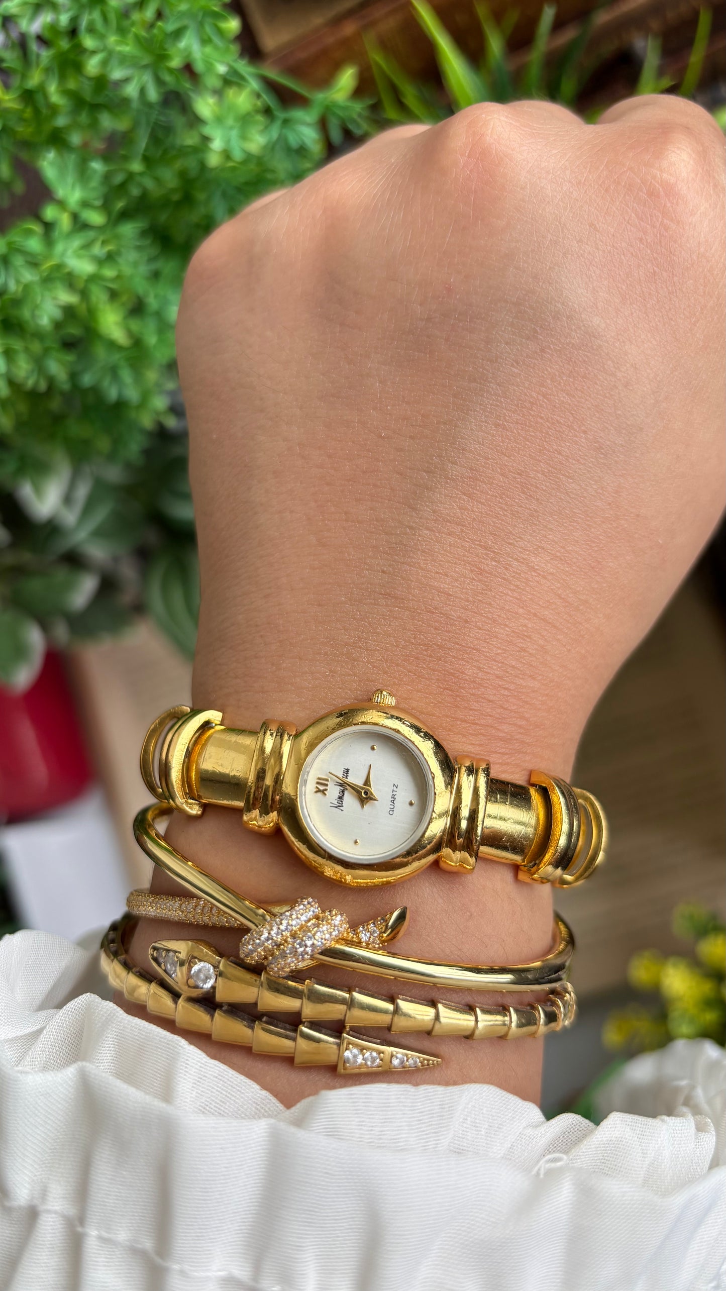 Vintage Neiman Marcus Watch in Gold Tone