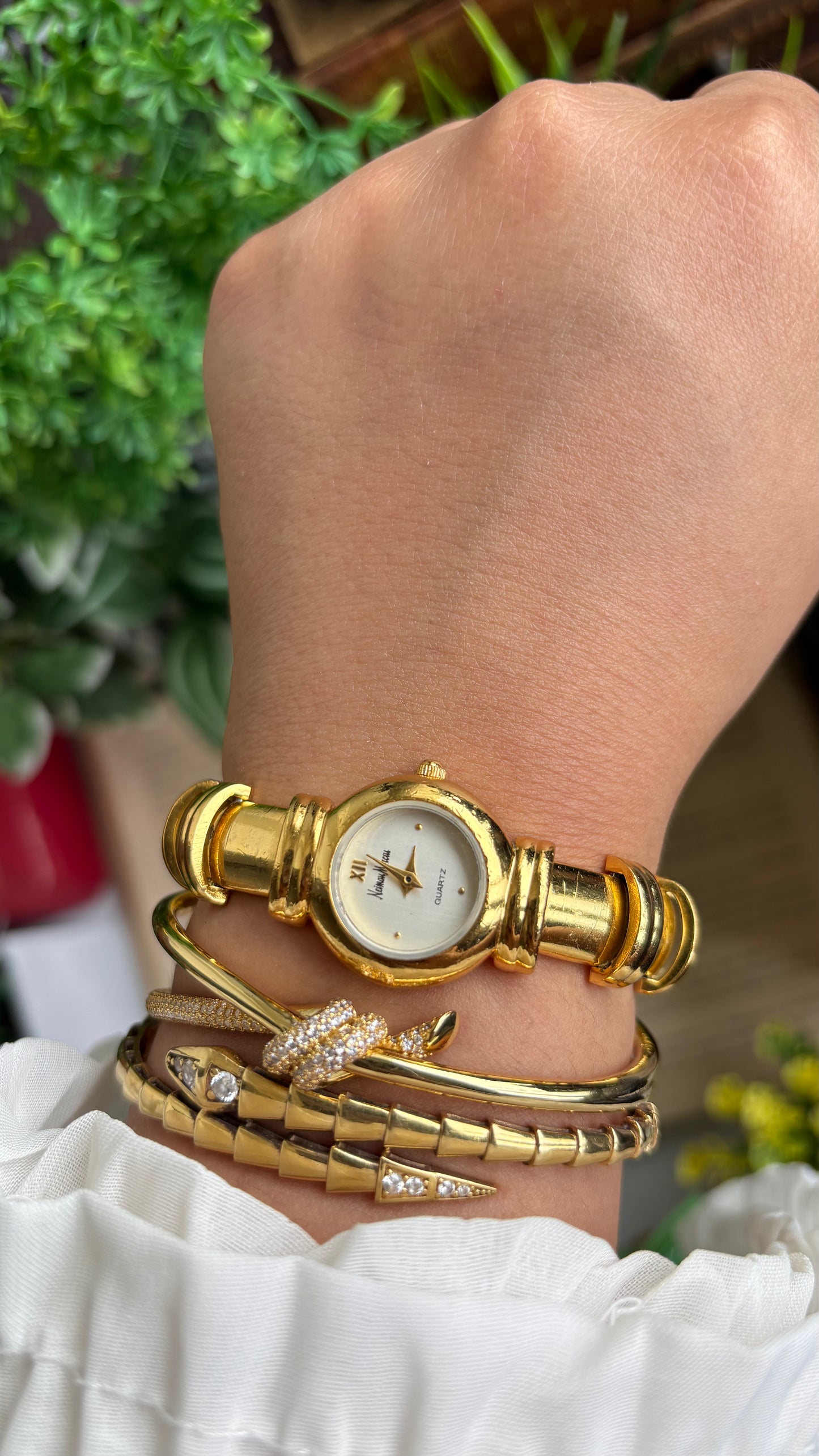 Vintage Neiman Marcus Watch in Gold Tone