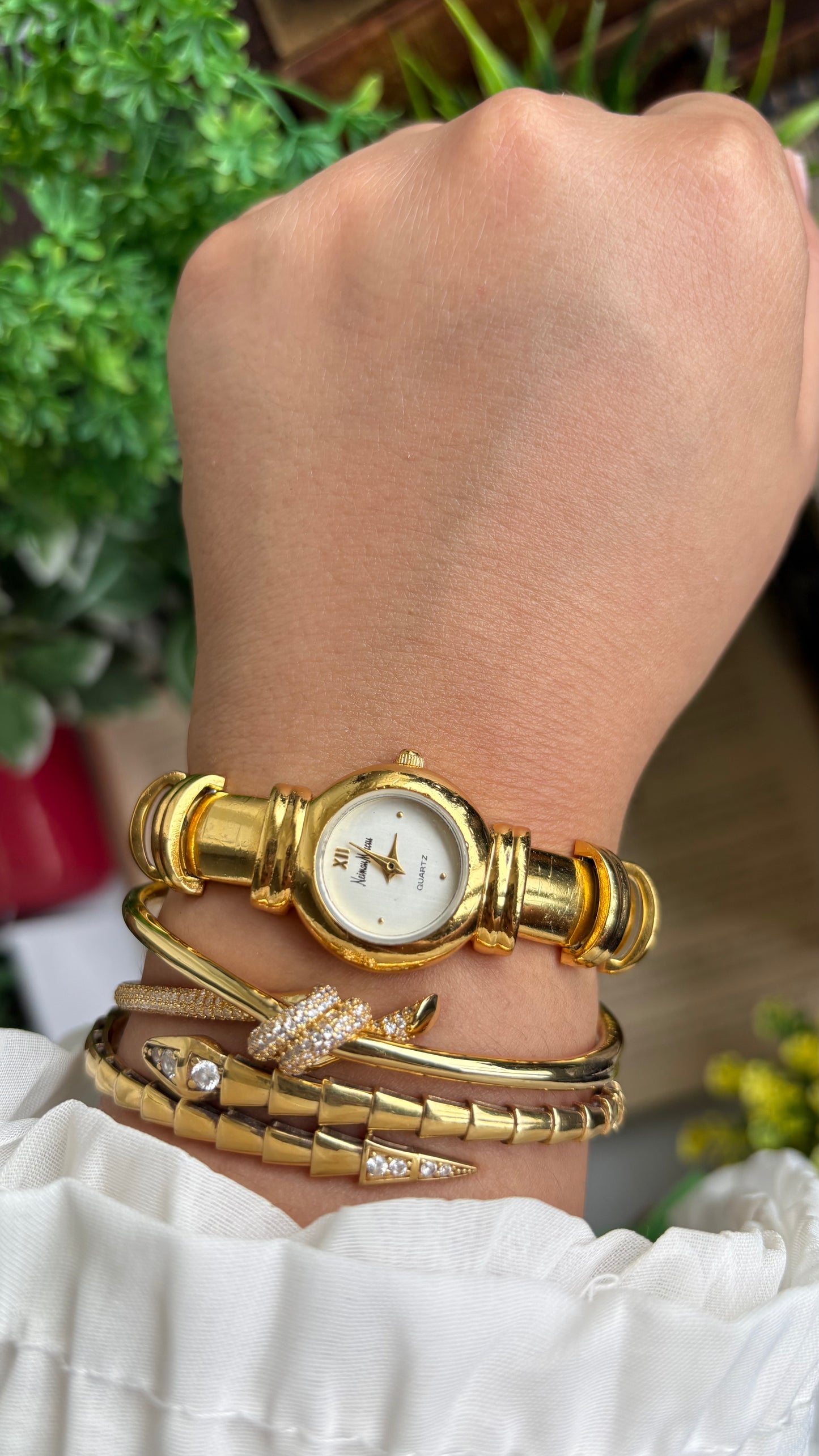Vintage Neiman Marcus Watch in Gold Tone
